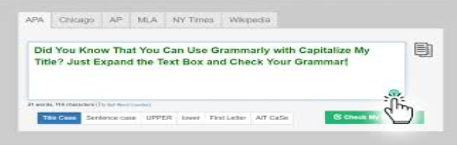 Title Capitalisation Tool Helps You with Capitalising Titles 