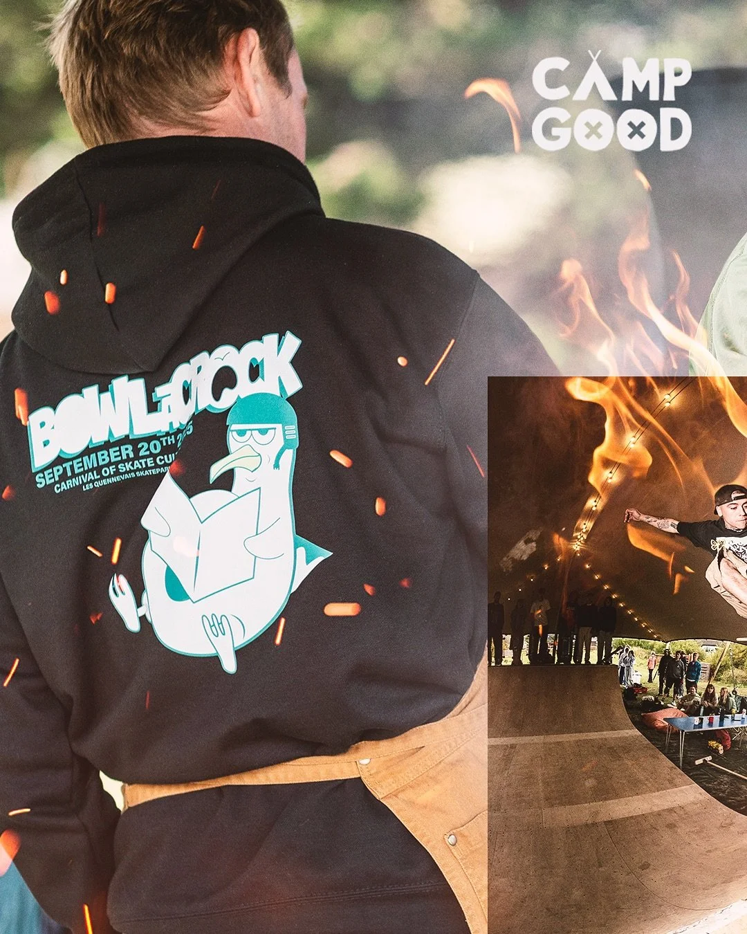 Camp Good rolled up to @bowlacrock 2025 with @skatespacejsy and turned the bay into a little skate haven. Ramp sessions. Fire cooking. Good food. Rain tried it. Stoke won.
Weekends like this work because everyone pitches in. Building something positi