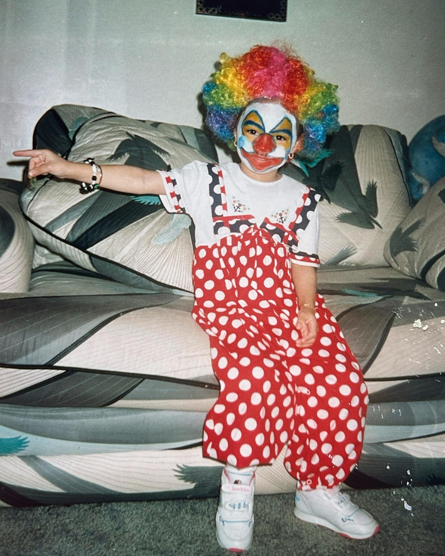 Happy Halloween! 🤡

*sigh* some things neverrrr change 😂 I remember how itchy that wig was and my mom was so mad I didn&rsquo;t want to wear it lolol she got ONE pic (I, now, understand the struggle)

P.S. - they really used to force black licorice