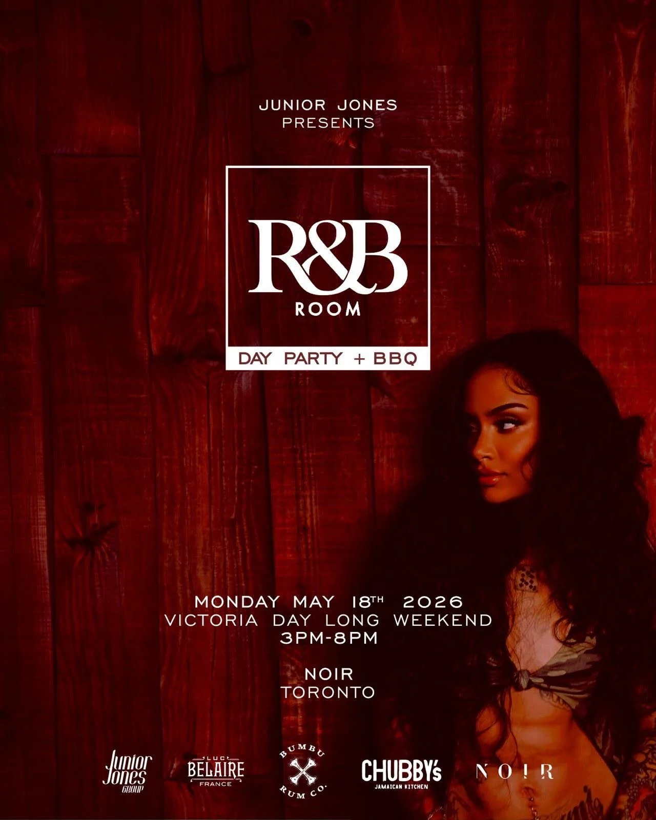 Toronto - Get ready for more exclusive vibes as we celebrate the 3 year Anniversary of R&amp;B Room. The vibes at this one are always on another level. 
@OfficialJuniorJones @JuniorJonesGroup

We&rsquo;re pleased to announce @chubbysjamaican will be 
