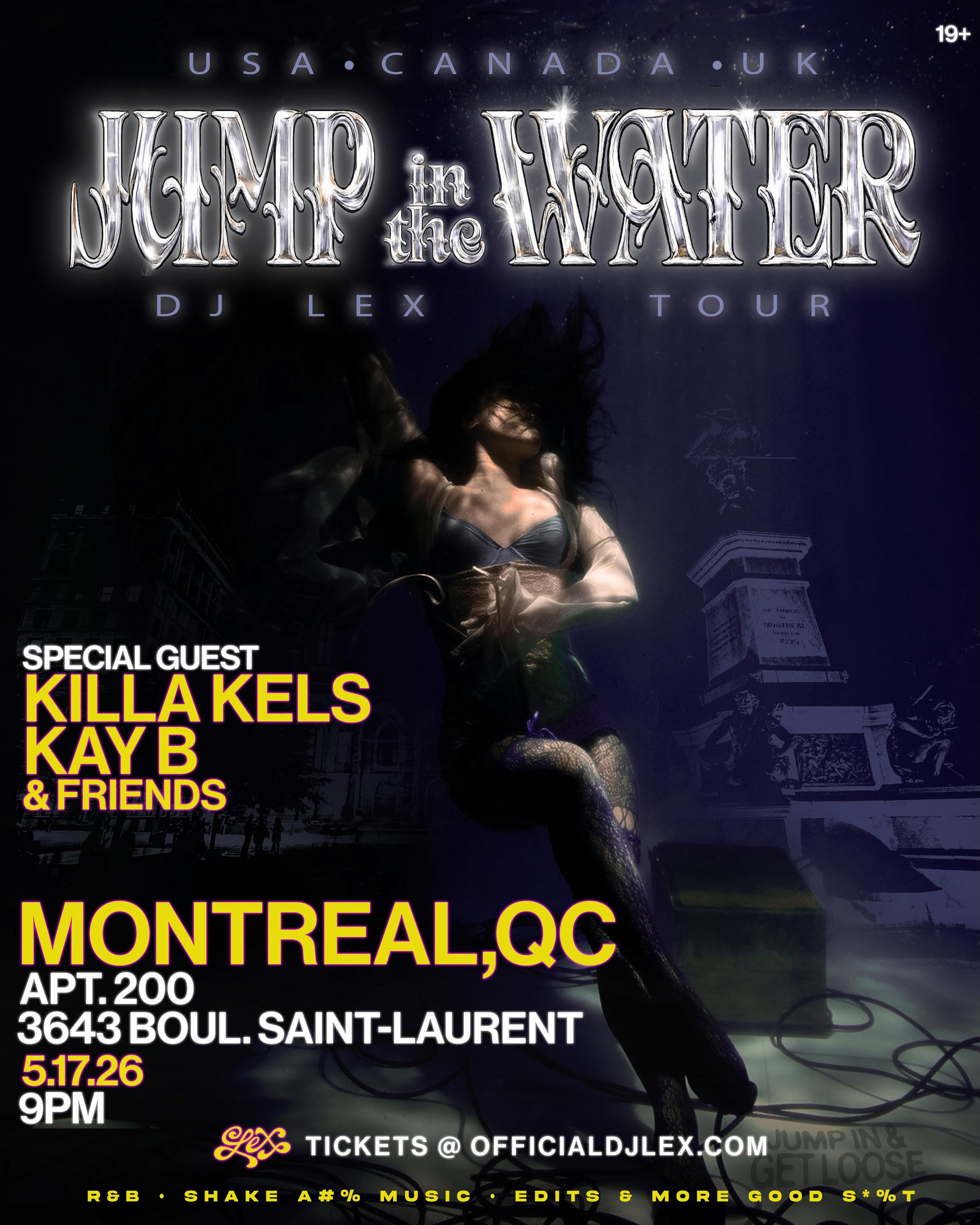 MONTREAL tonight - we&rsquo;re on the final 🇨🇦 Canadian stop for @officialdjlex&rsquo;s JUMP IN THE WATER tour

📍 @Apt200MTL - doors open at 9pm

See ya sooon! 🎟️🔗 in bio