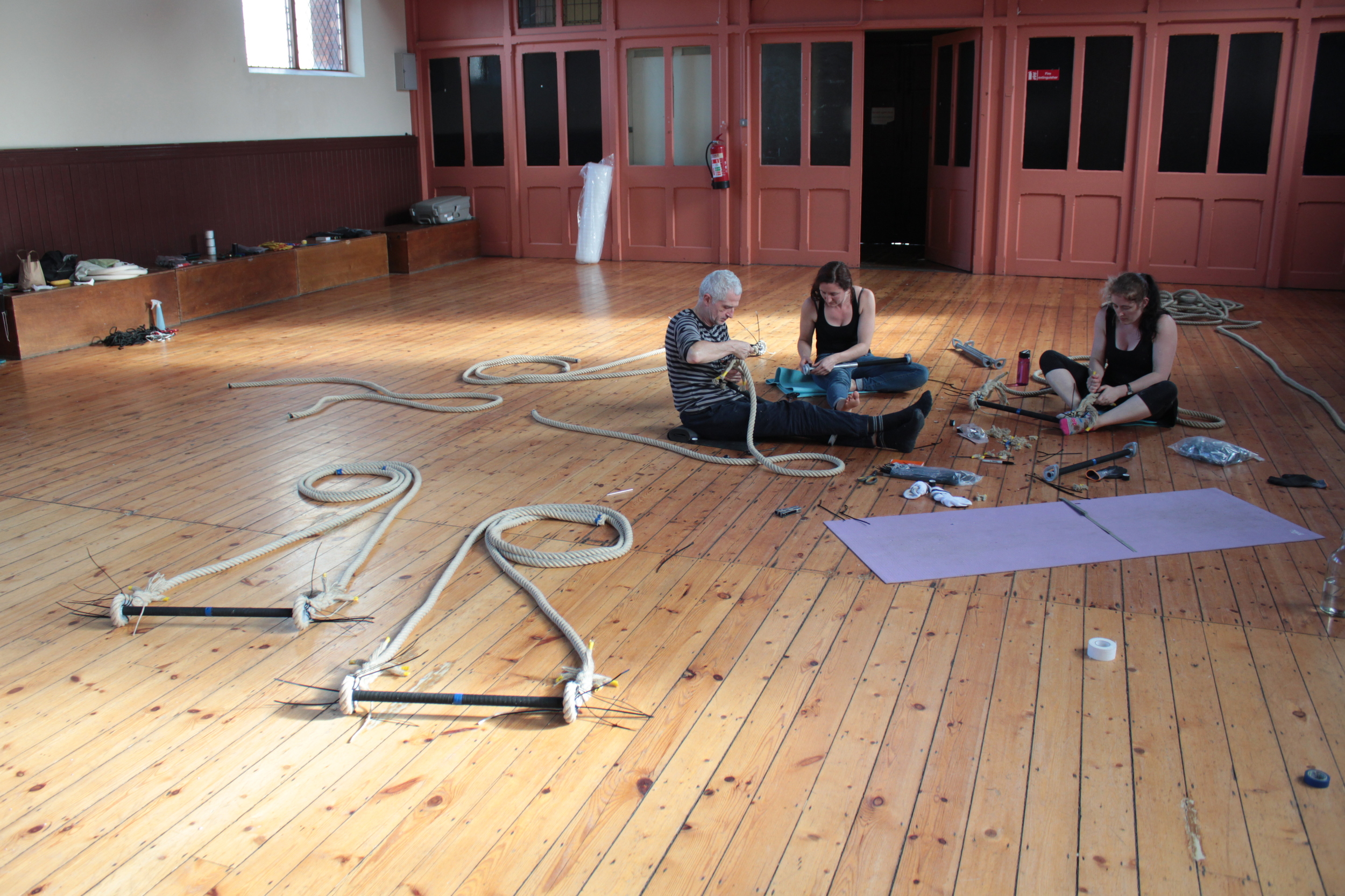 Bernard Bru (AUS/ FR), Building Trapeze & Rope workshops, July 2016