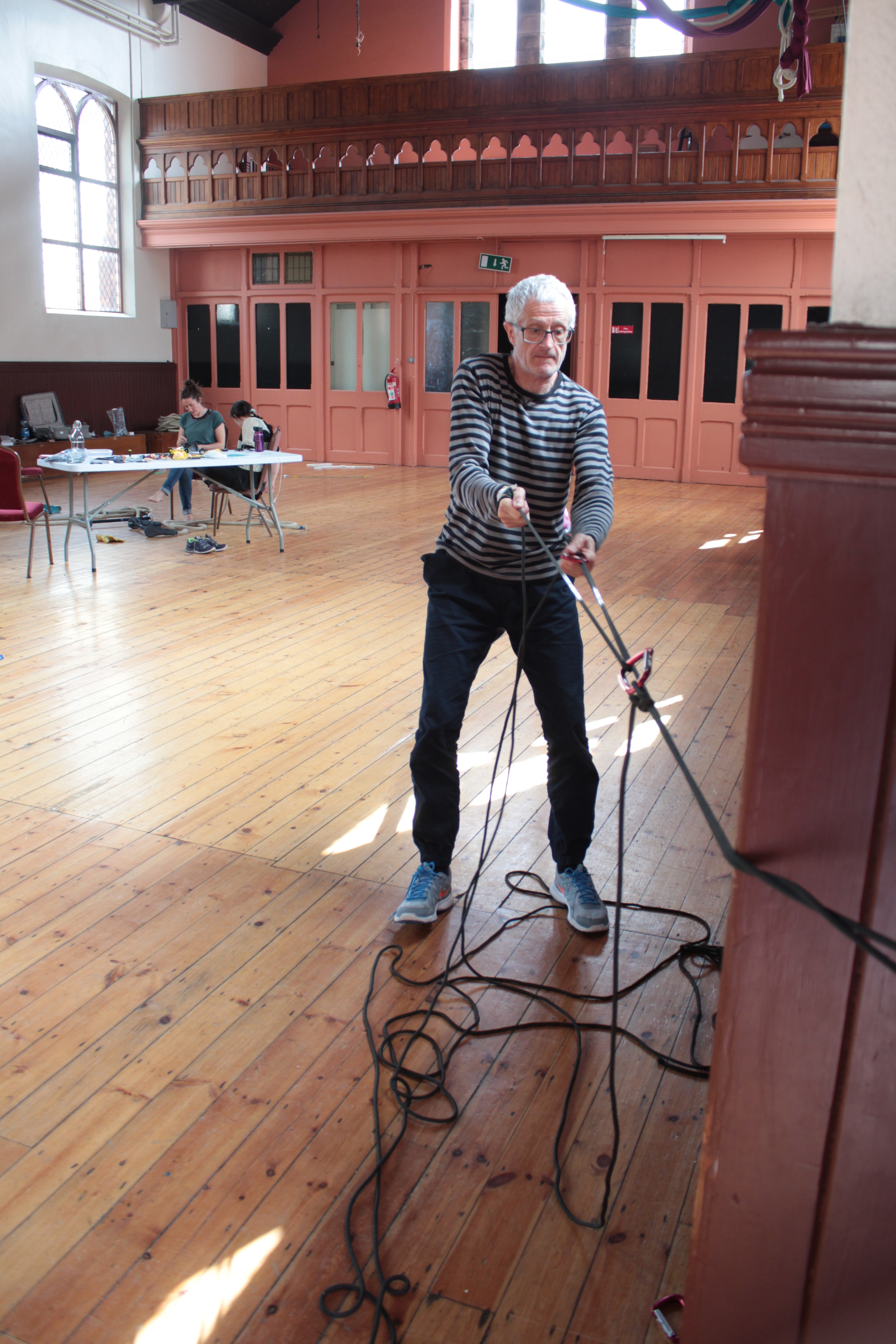 Bernard Bru (AUS/ FR), Building Trapeze & Rope workshops, July 2016