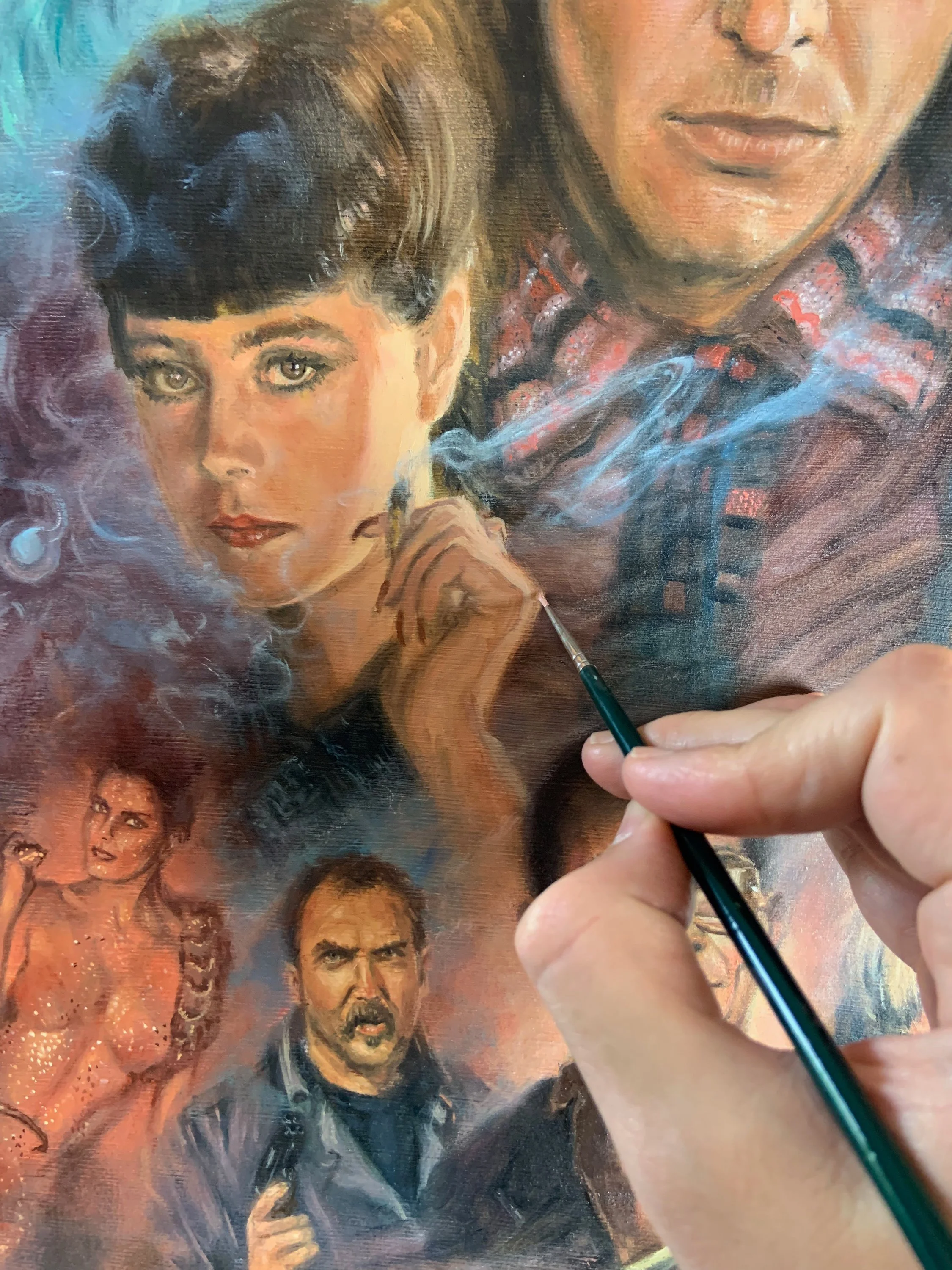 Rachel Blade Runner oil painting Barroni Gustavo