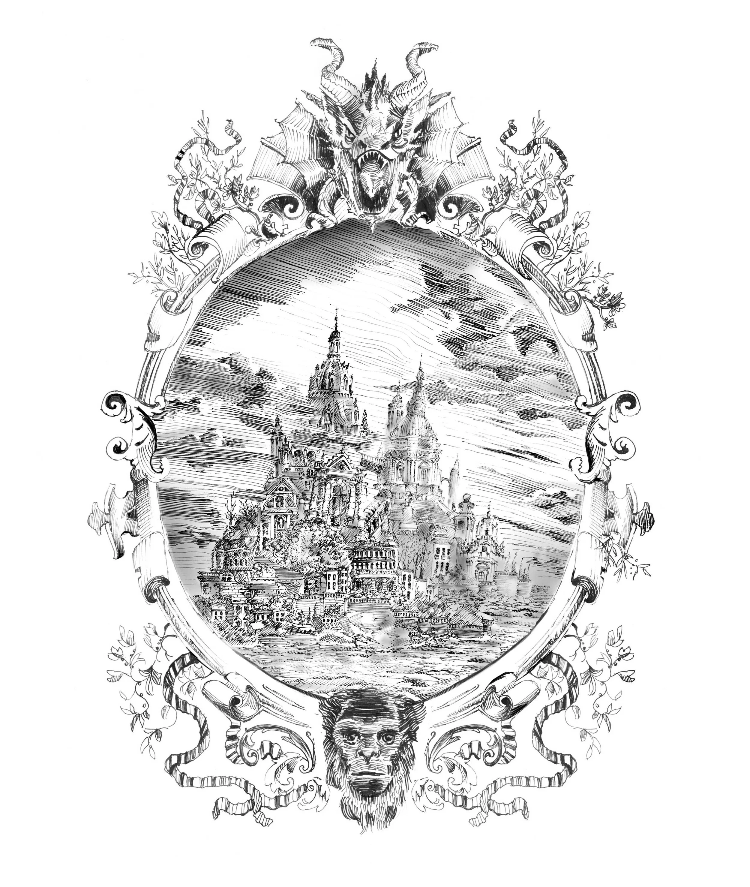 illustration for a novel book by gustavo barroni