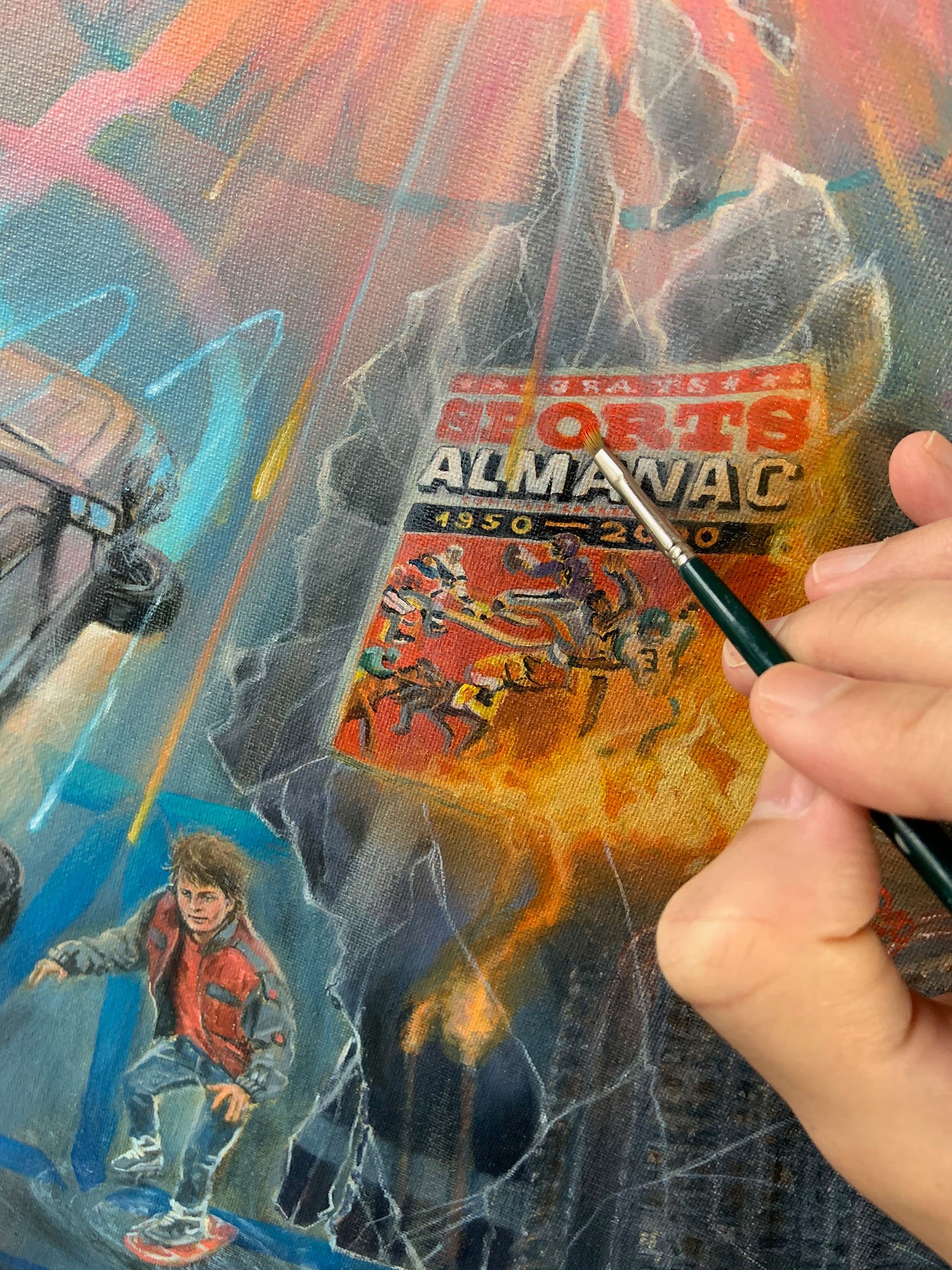 sports almanac bttf2 back to the future michael fox brush oil