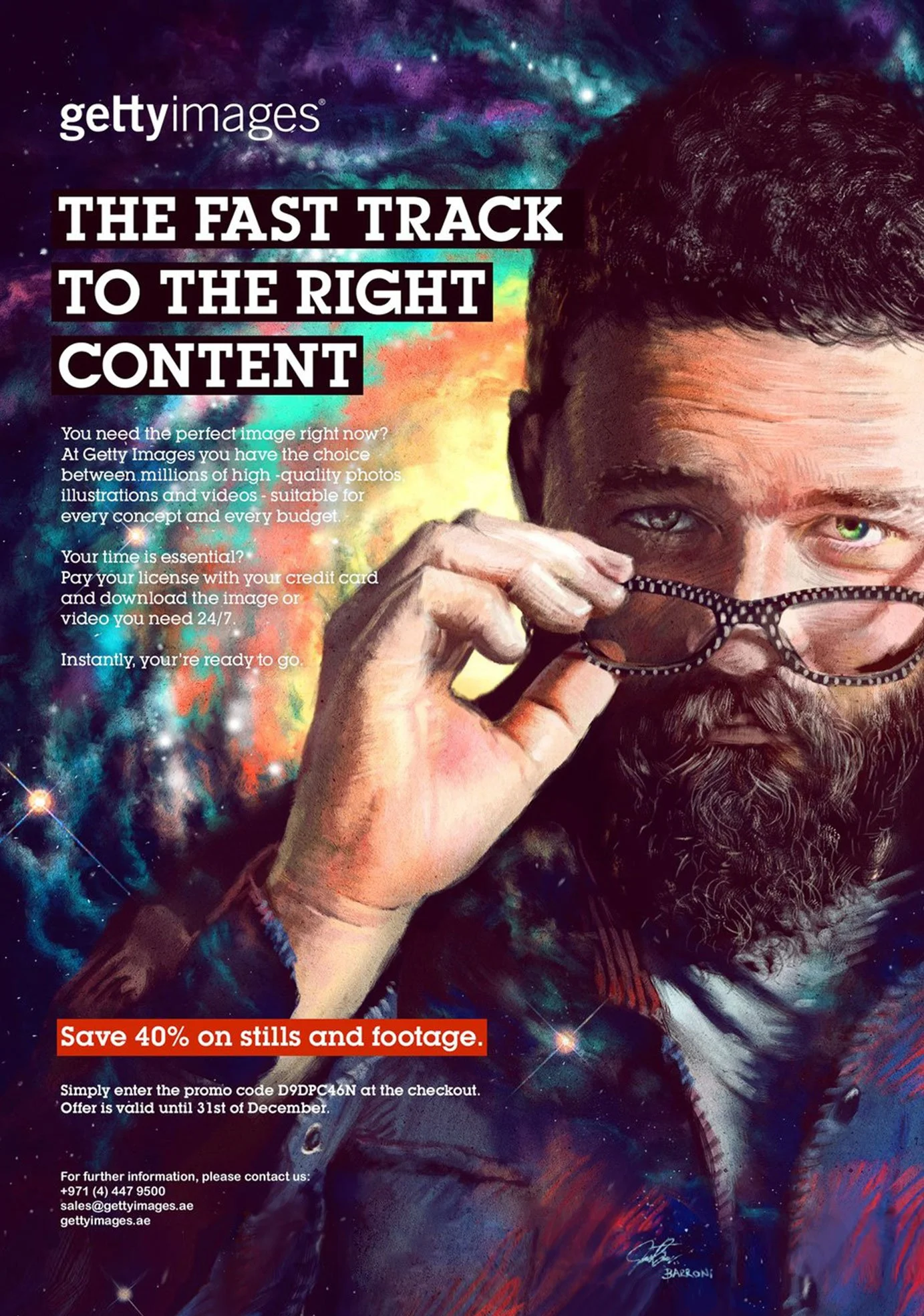 uae ad designed for getty images