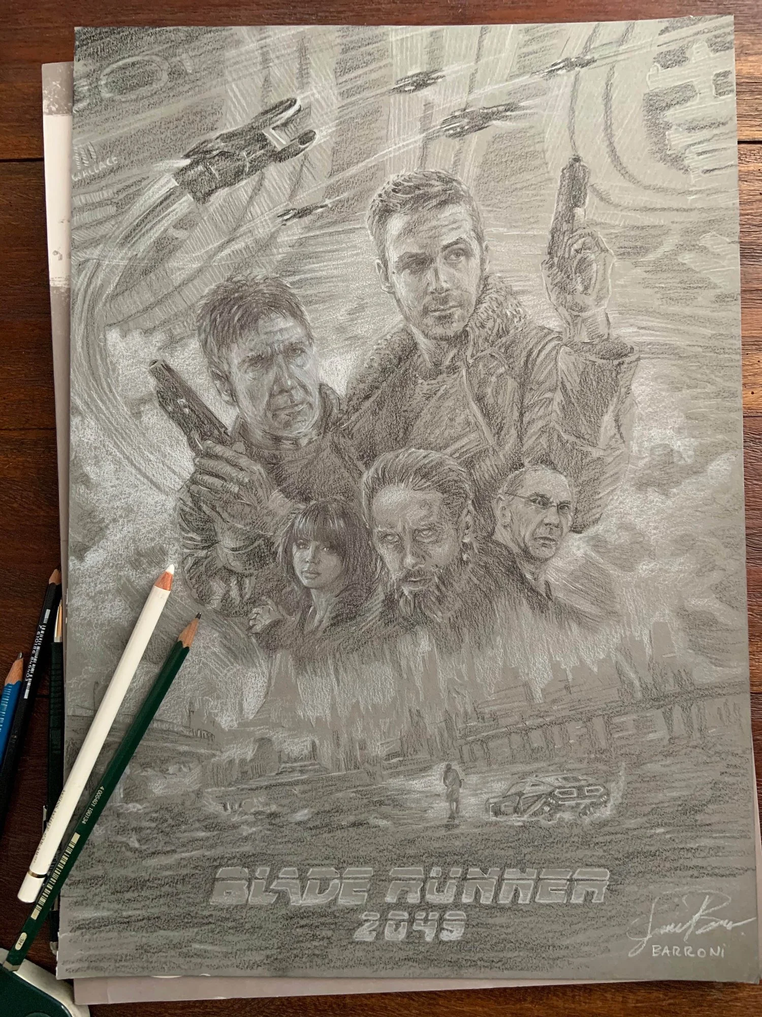 private commission pencils ink by Gustavo Barroni