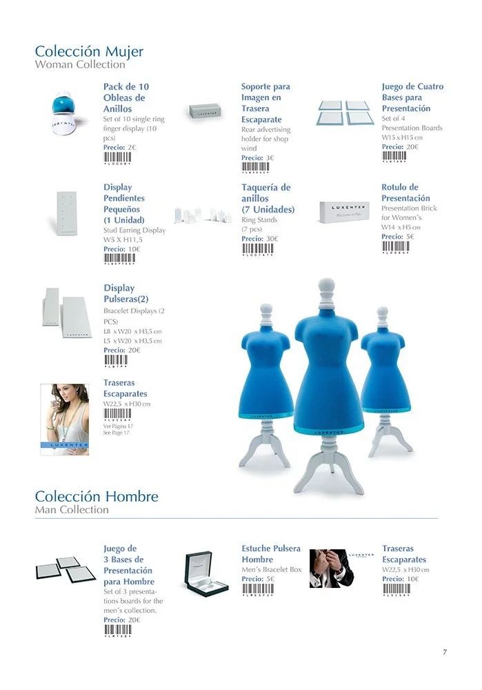 collection display internal pages luxenter barroni design