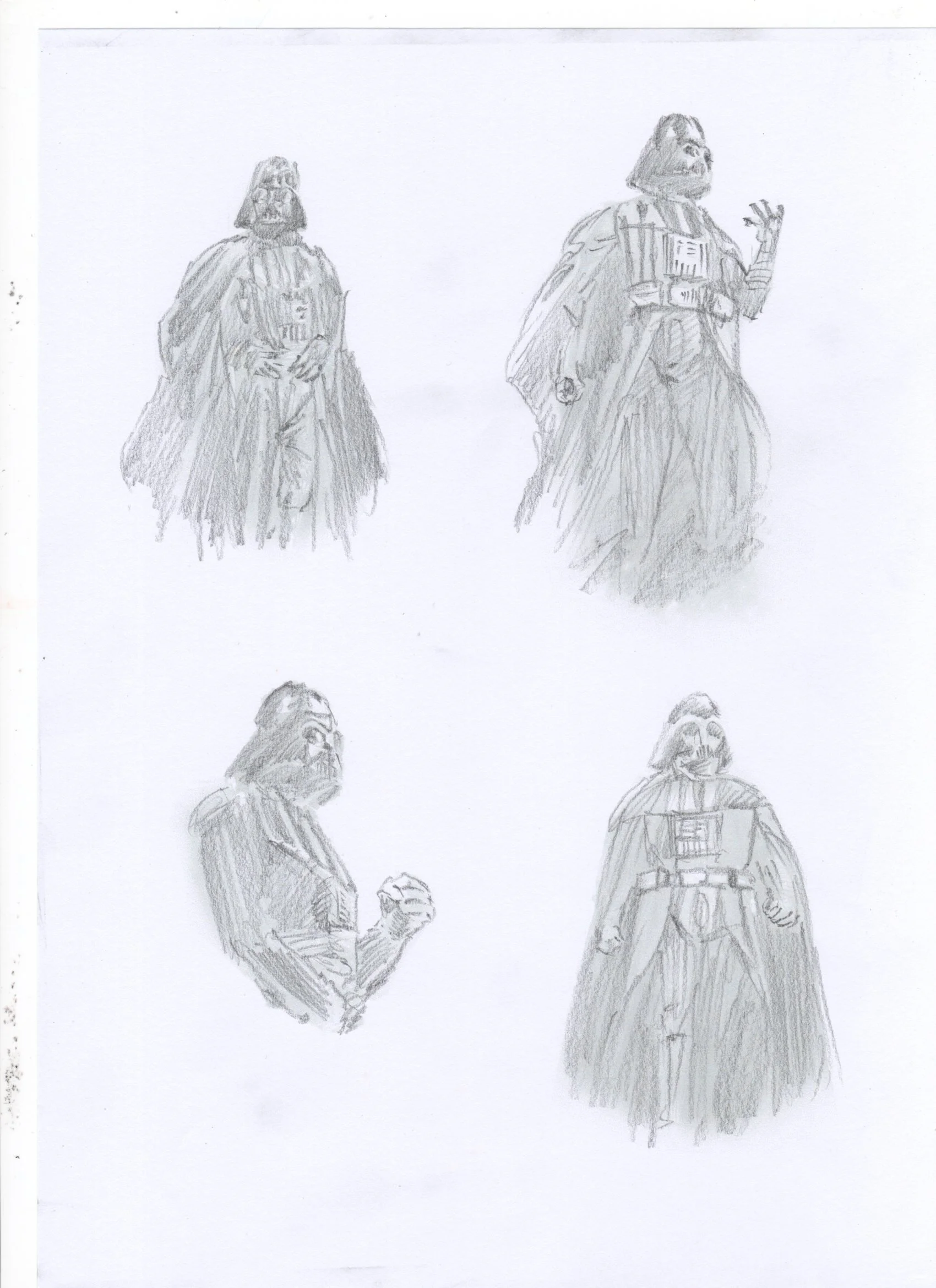 star wars shadows of the empire sketch darth vader by gustavo barroni