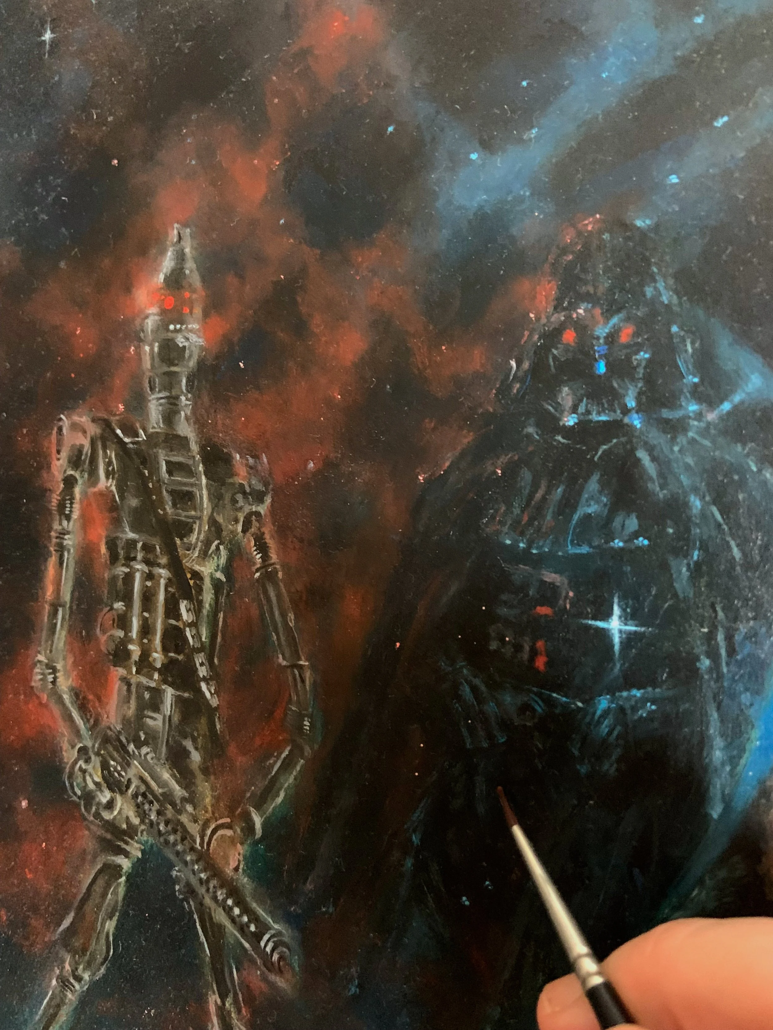 star wars shadows of the empire oil painting by gustavo barroni