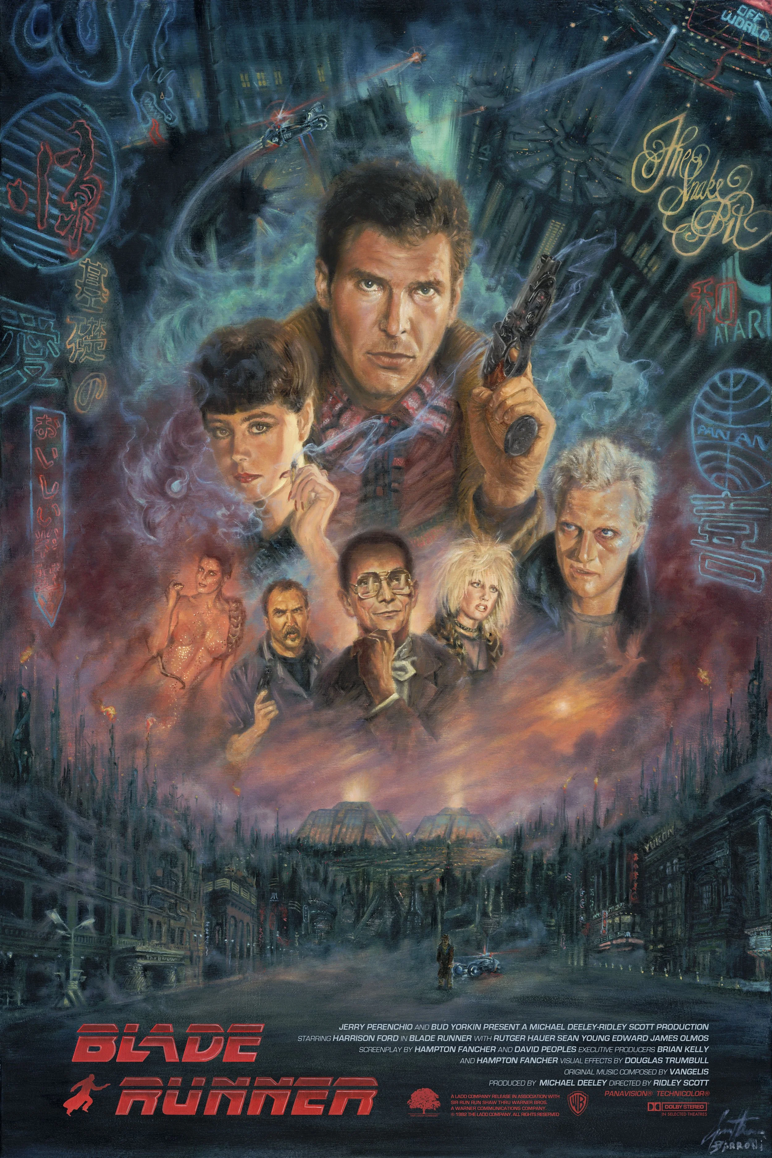 Blade Runner Ridley Scott 1982 Gustavo Barroni Art Oil original painting artwork