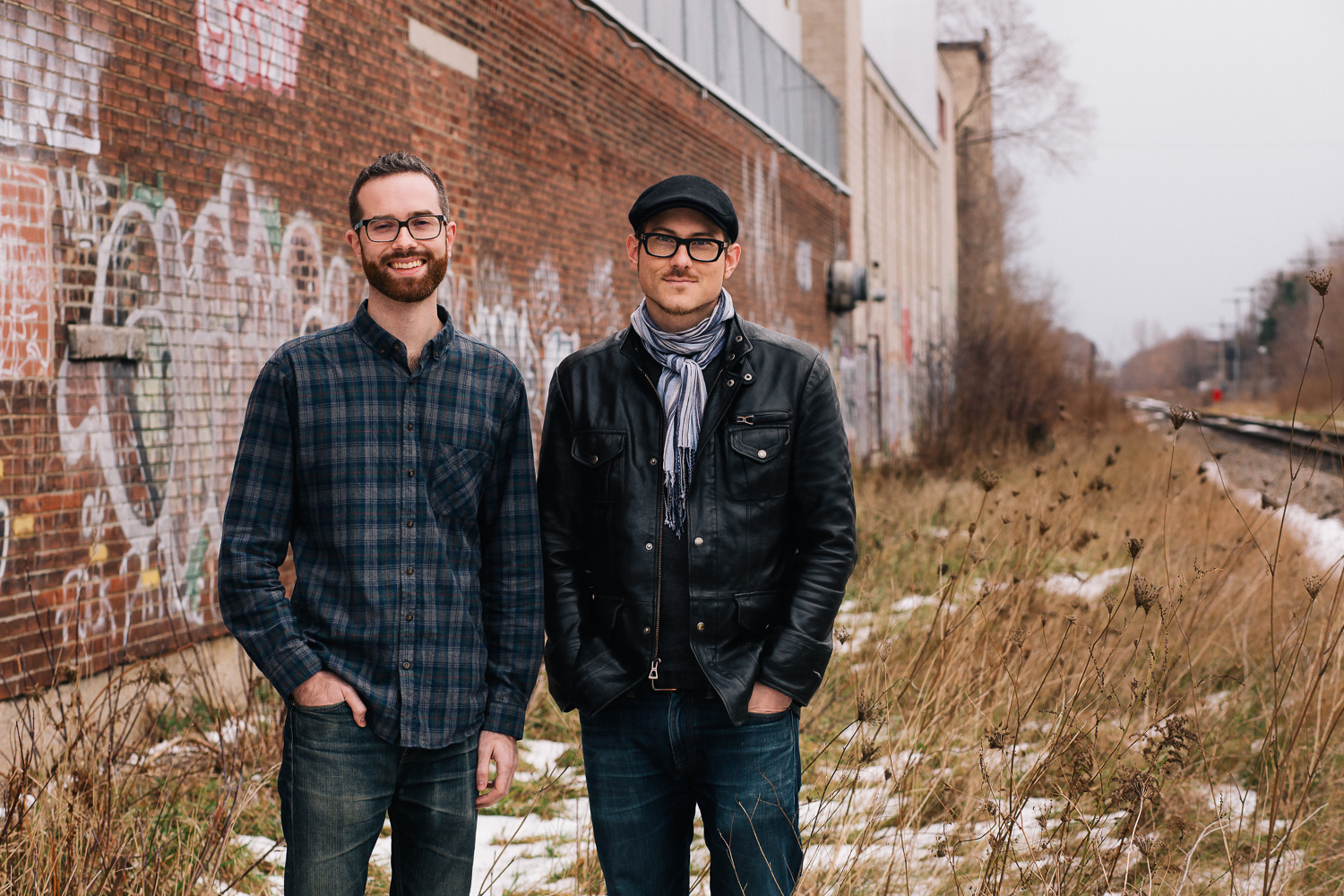 ERIC PORTELANCE AND CALLUM HAY OUTSIDE THEIR NEW BREWERY.