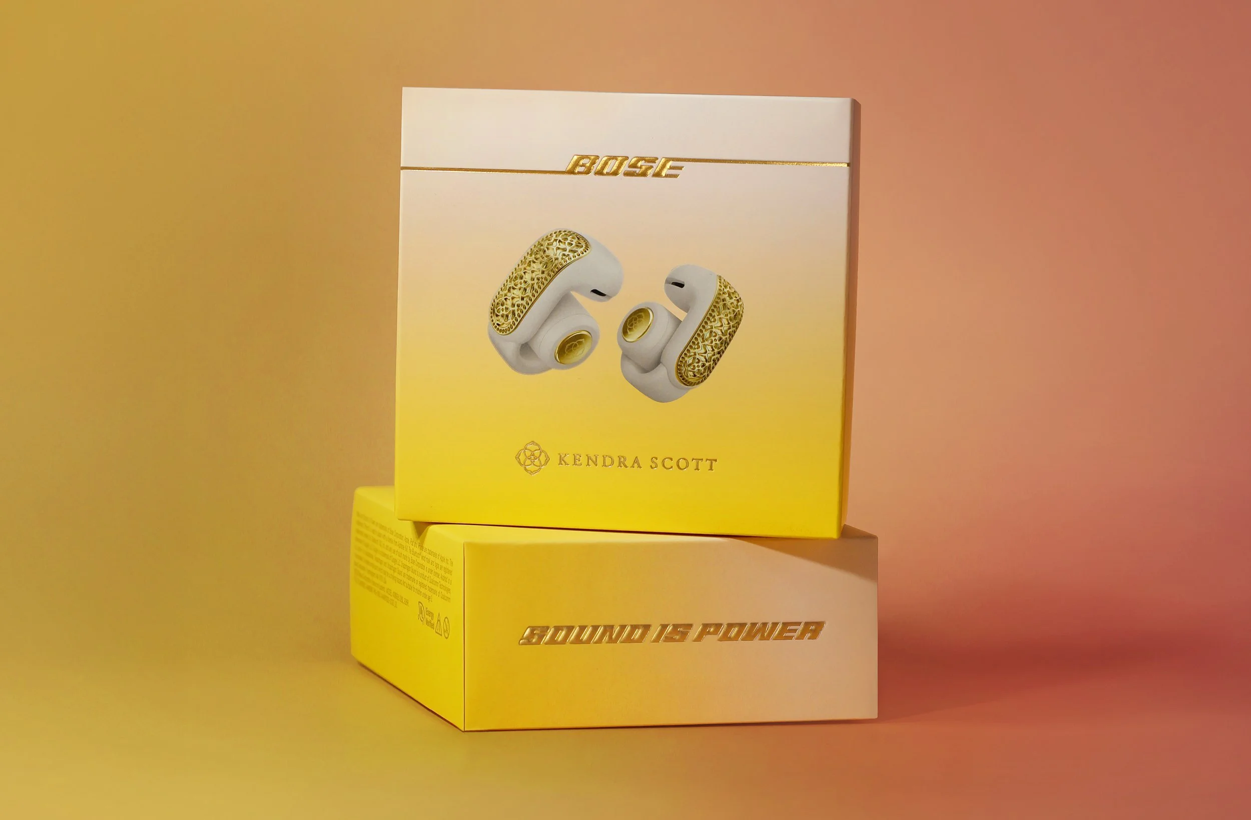 Bose x Kendra Scott Ultra Open Earbuds packaging