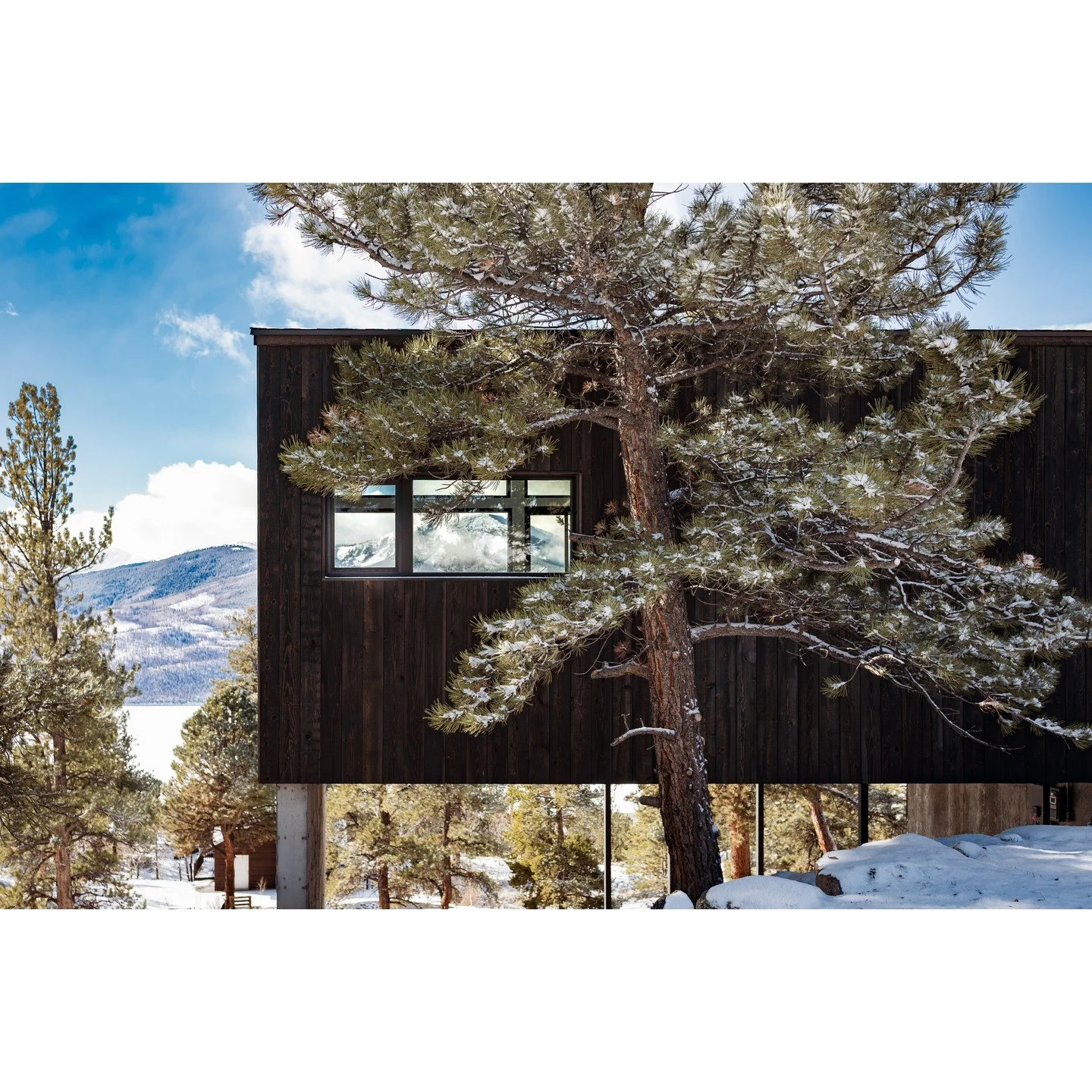 Our cozy little bothy finally got it's 8.8 kw solar array up and is well on its way to being net zero for the year. While we are out and about, we couldn't resist getting a few more shots of this great project in the snow!
.
.
.
🔨 @hammerwell_inc 
#