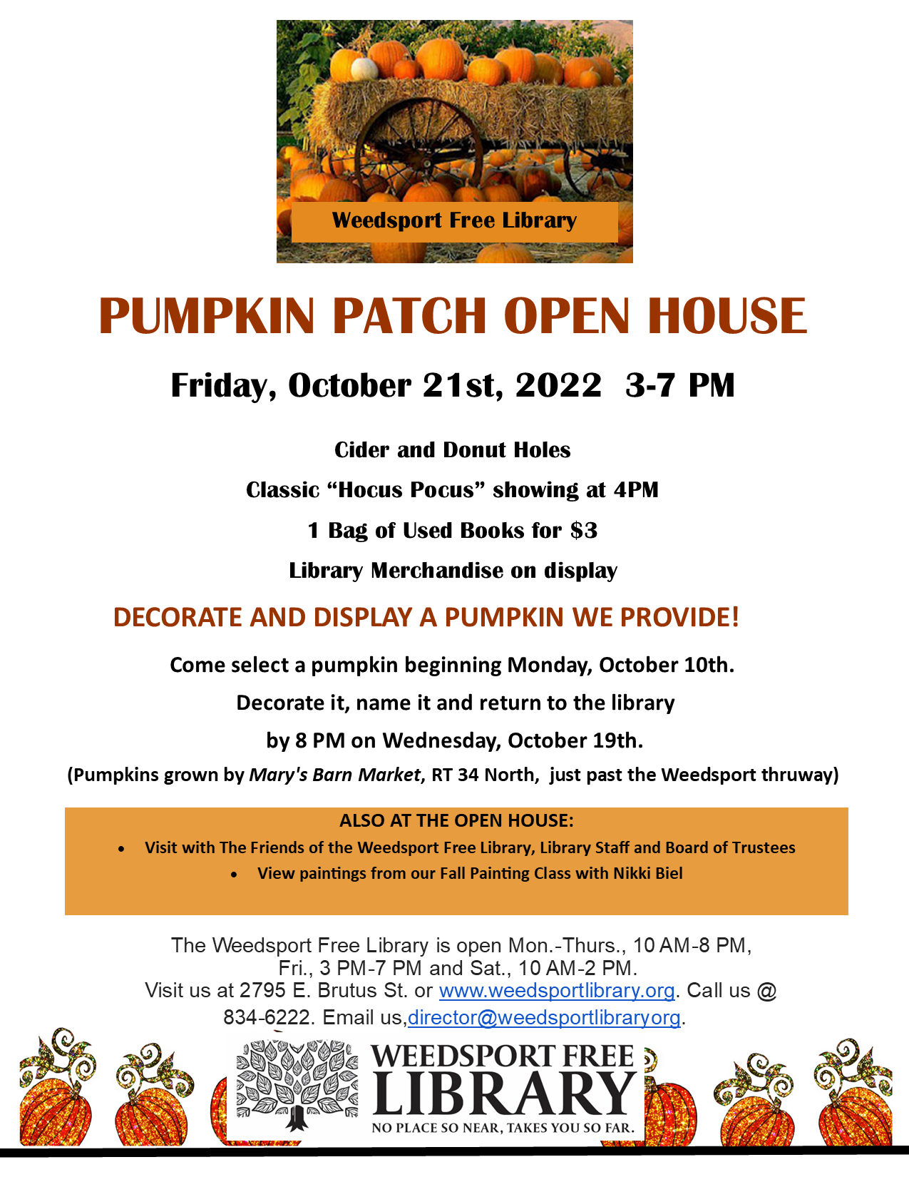 Pumpkin Patch Open House!