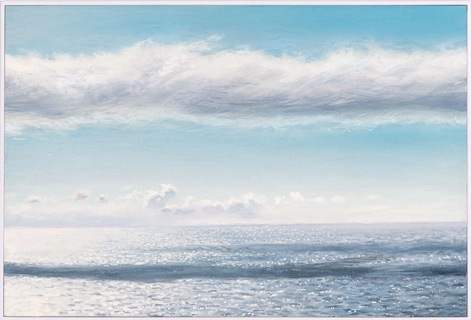   Nube y Mar &nbsp; egg tempera on panel 8"x12"&nbsp; 2016 