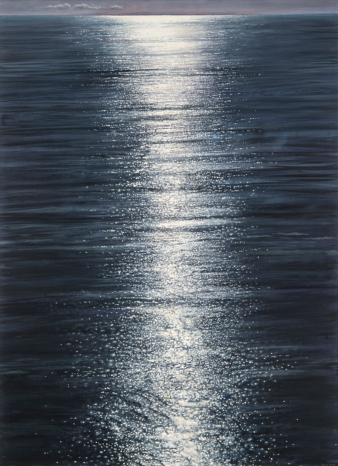   Pacific Nocturne &nbsp; egg tempera on gessoed paper 29"x20.5"&nbsp; 2016 
