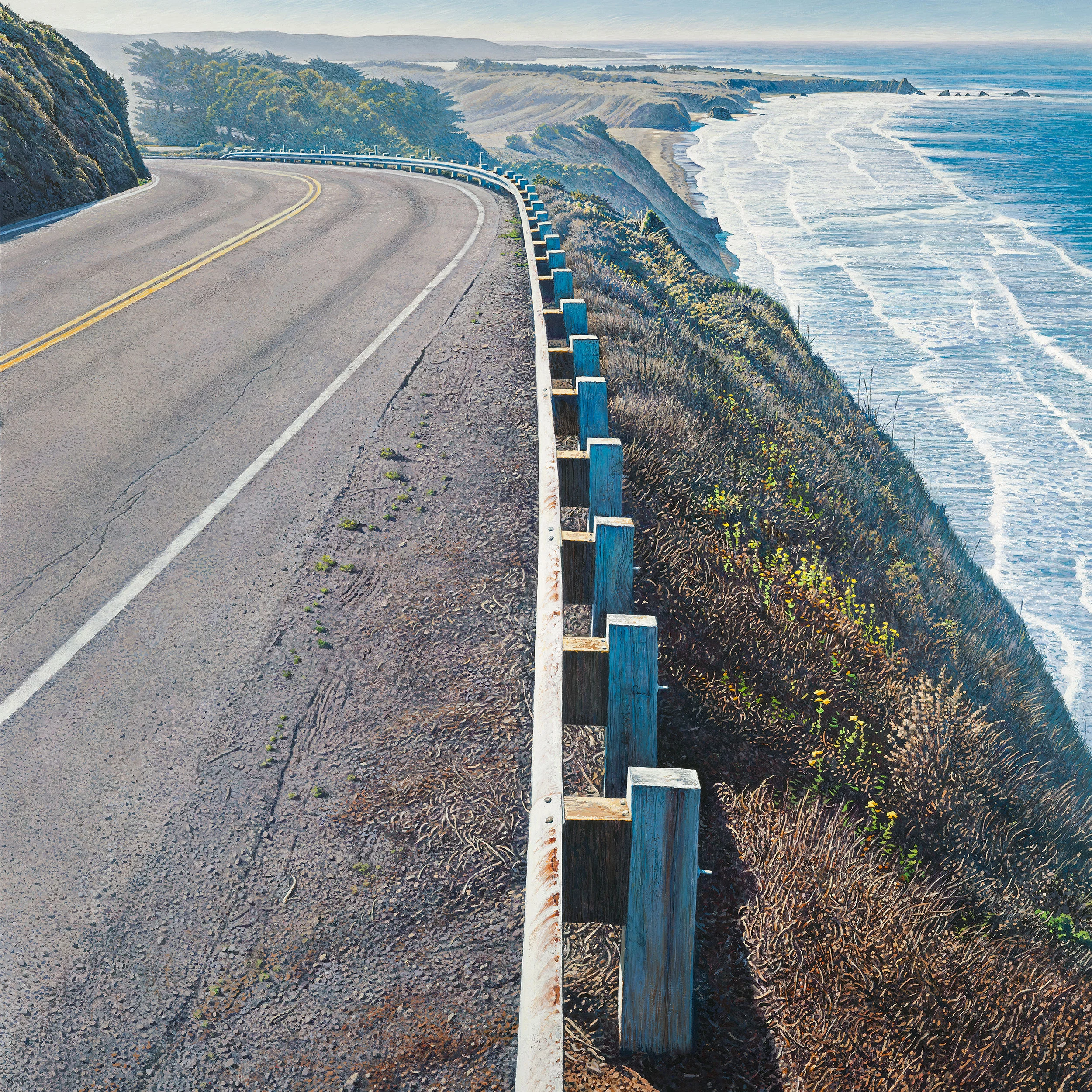   Ragged Point  egg tempera on panel 60"x120" 2016-2018 