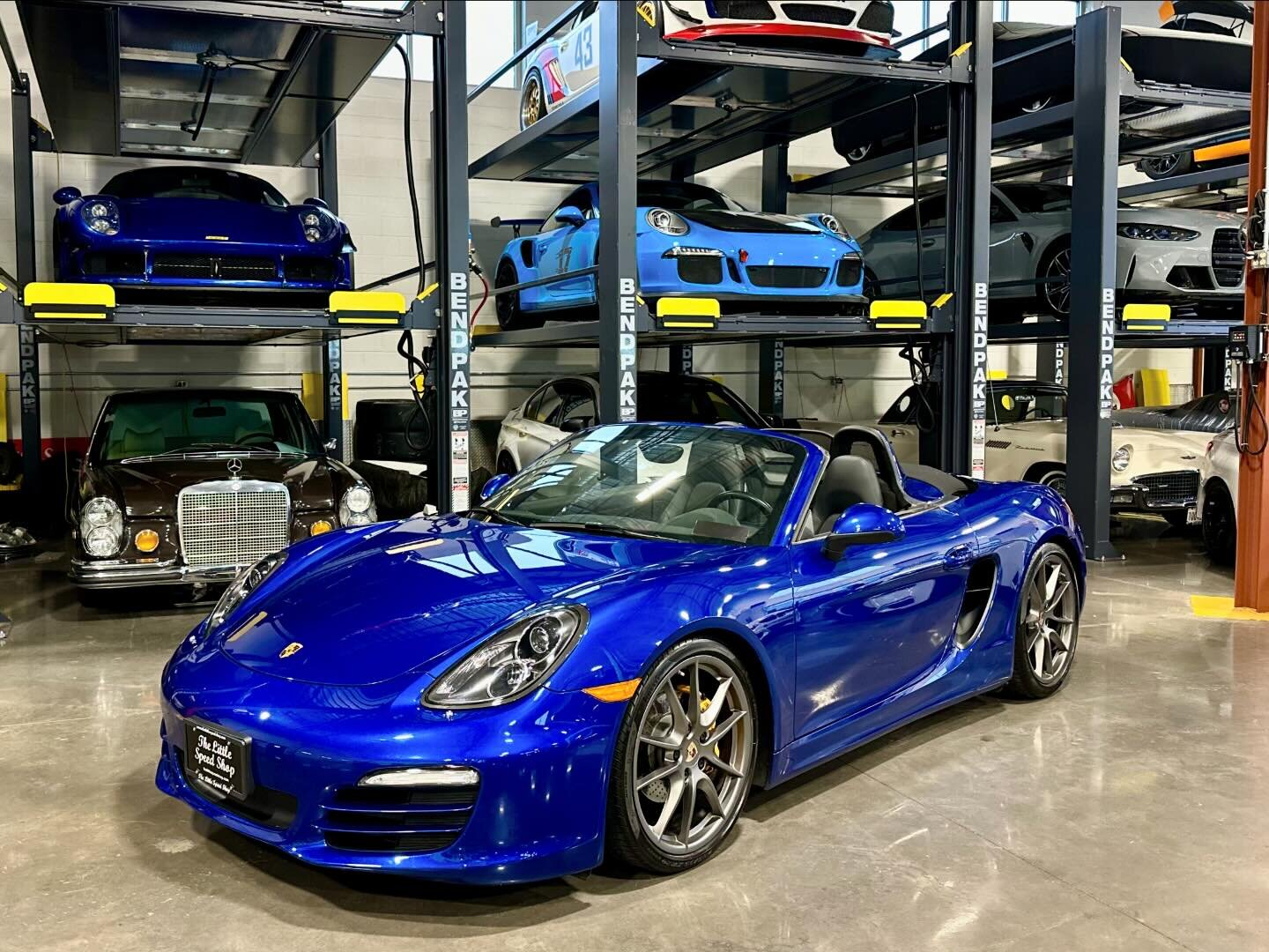 2013 Porsche Boxster. Manual Transmission. 29k Miles. 2.7L Engine. Aqua Blue Metallic with Black Leather Interior. Convertible. 20-Inch Carrera S Wheels. Premium Package. Sport Suspension. $42,999