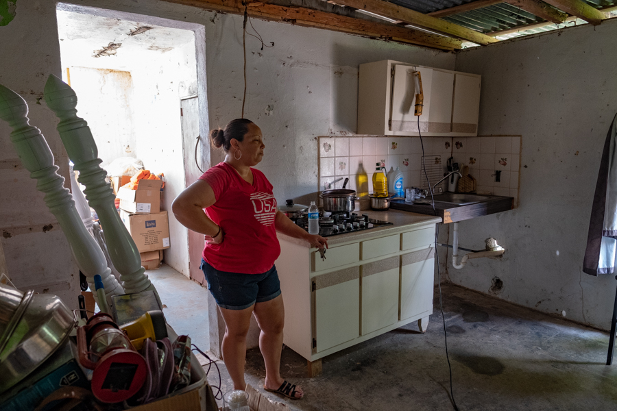 Hurricane Maria's aftermath...a kitchen waiting to be renovated