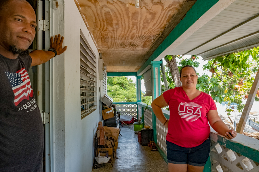 Optimistic despite the setbacks, a young couple begin the renovation process
