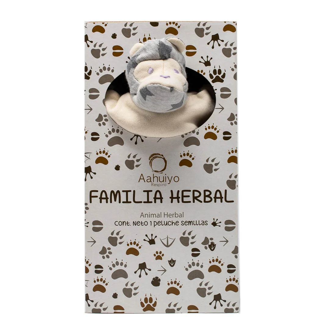 Cojín con forma de chango Familia Herbal