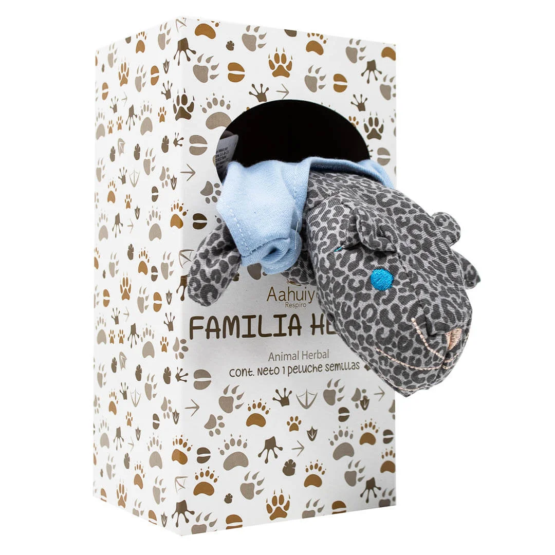Cojín con forma de leopardo Familia Herbal