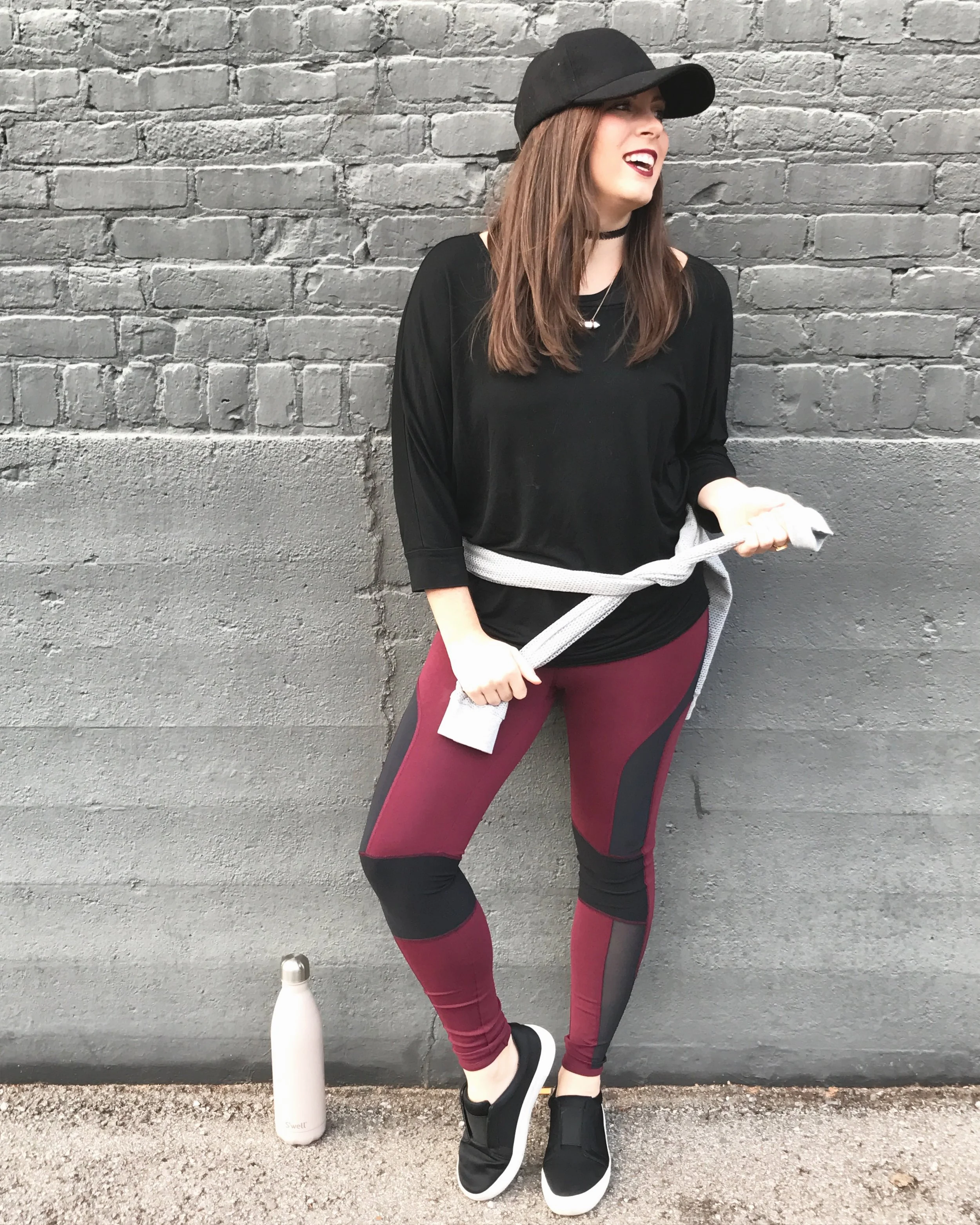 PHOTO: YURI FIGUEROA Cool Rider Legging | Free People: e.Allen Boutique Mesh Hoodie | Michael Stars:: e.Allen Boutique Shoes: JSlides Angel Food Swell Bottle: e.Allen Boutique