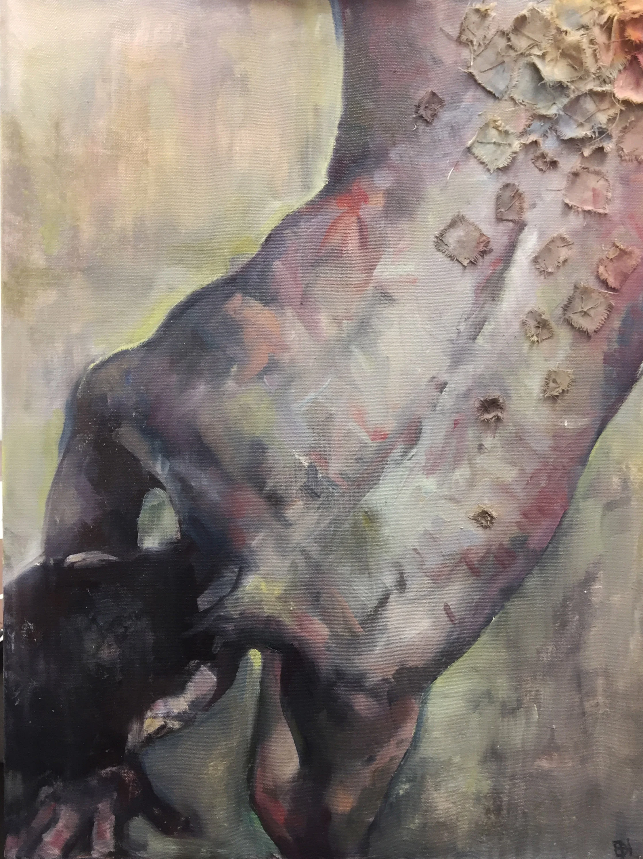  Dimensions Unavailable • Oil and Fabric on Canvas 