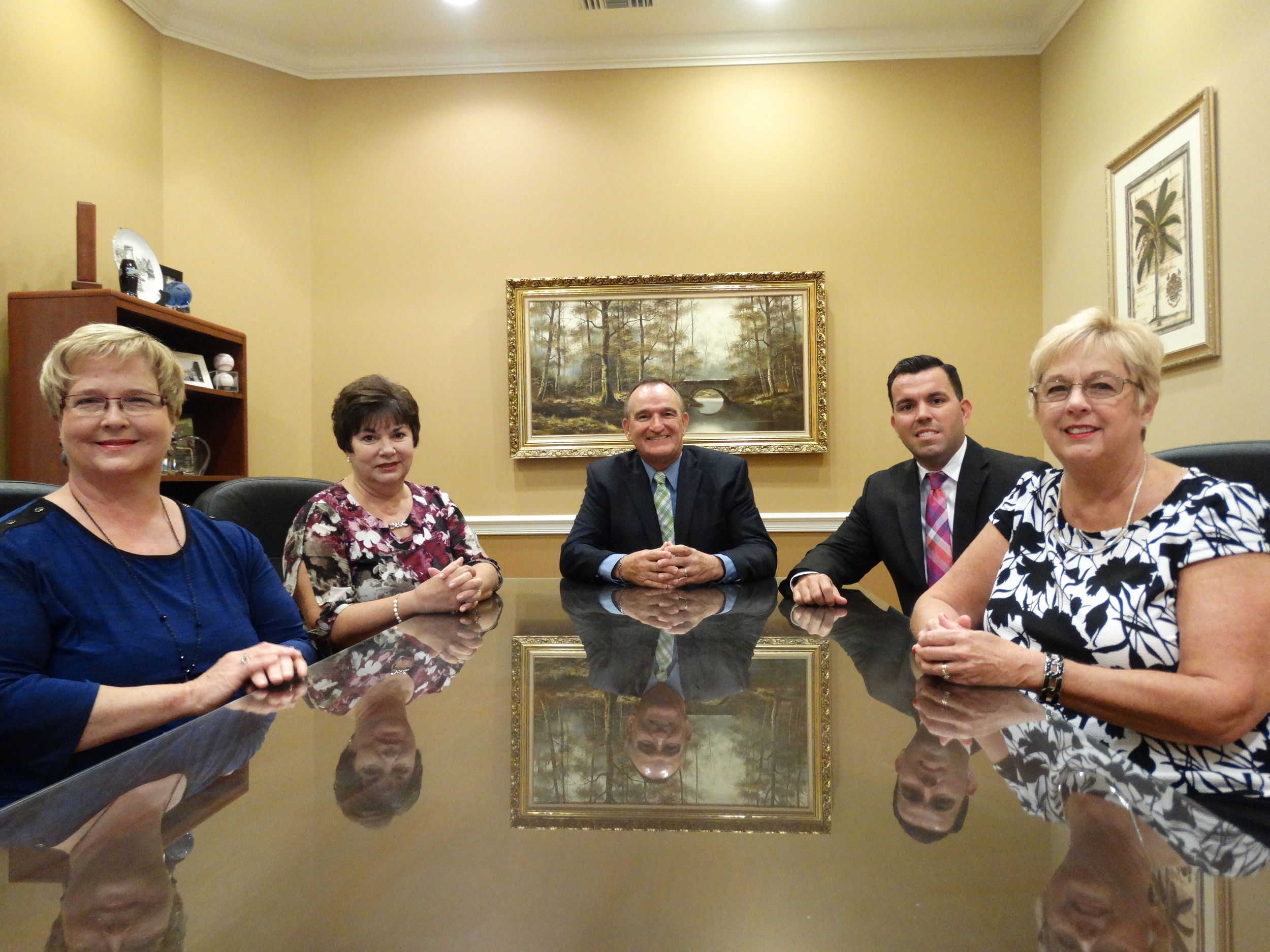 OUR TEAM: (from left to right) Grace White, Kathy Walsh, Donald White, Steve Magallanes and Connie Kramer