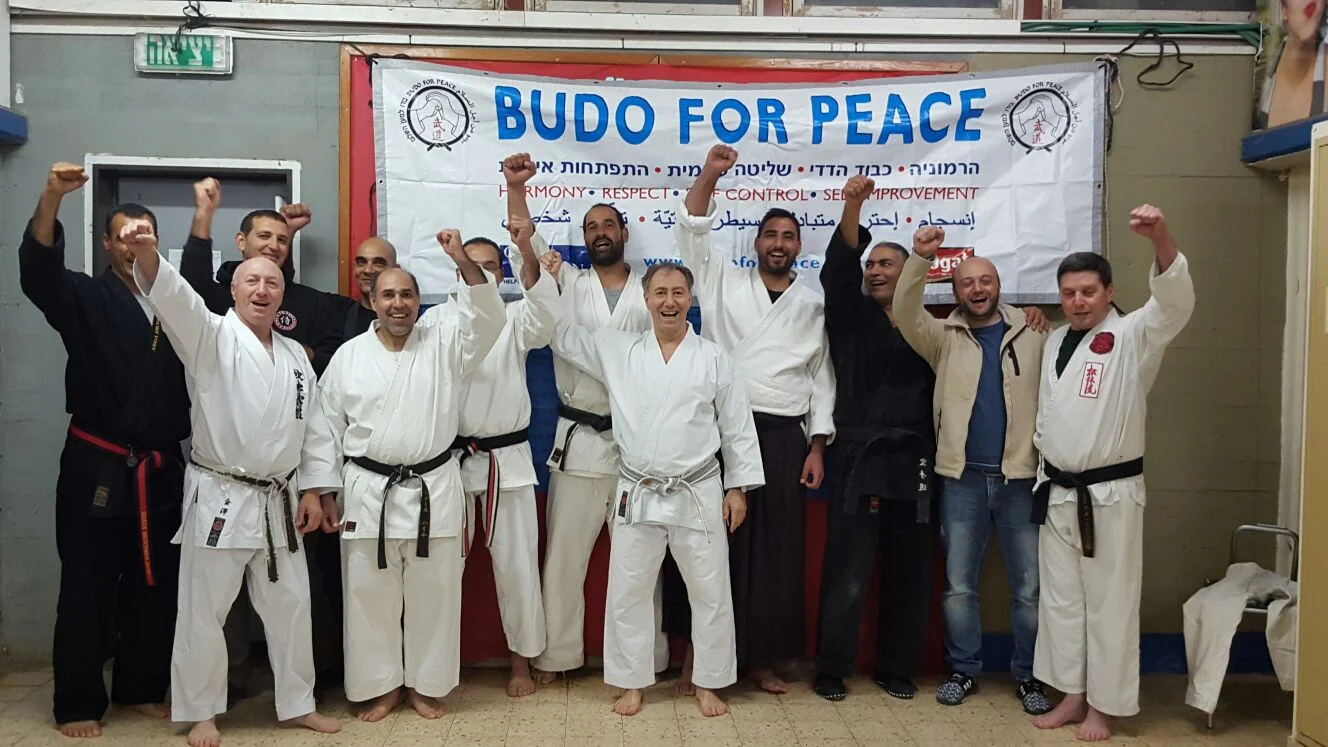 Budo for Peace, image 1, Sensei and students.jpg
