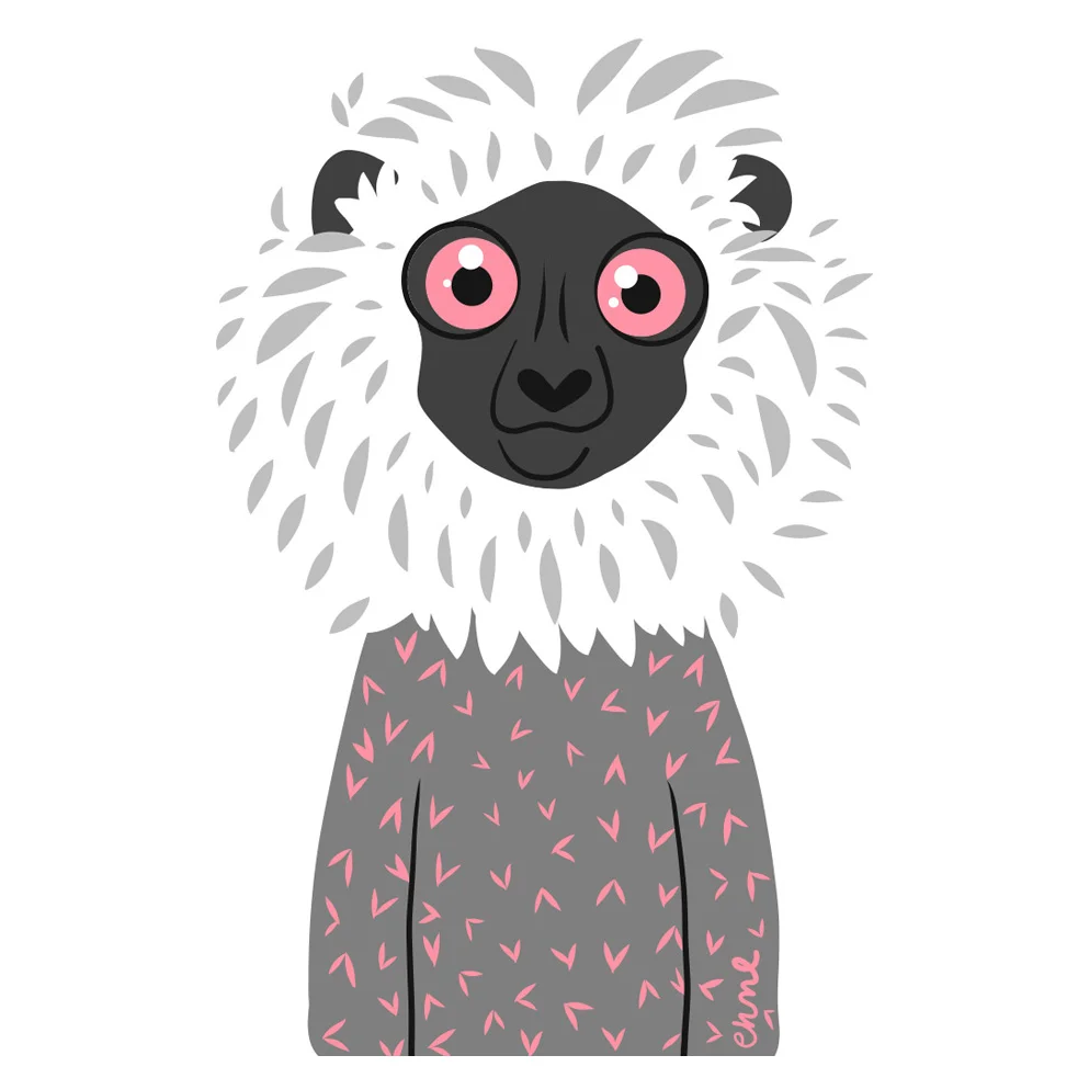 Silky sifaka (Real and Endangered Series, 2018)