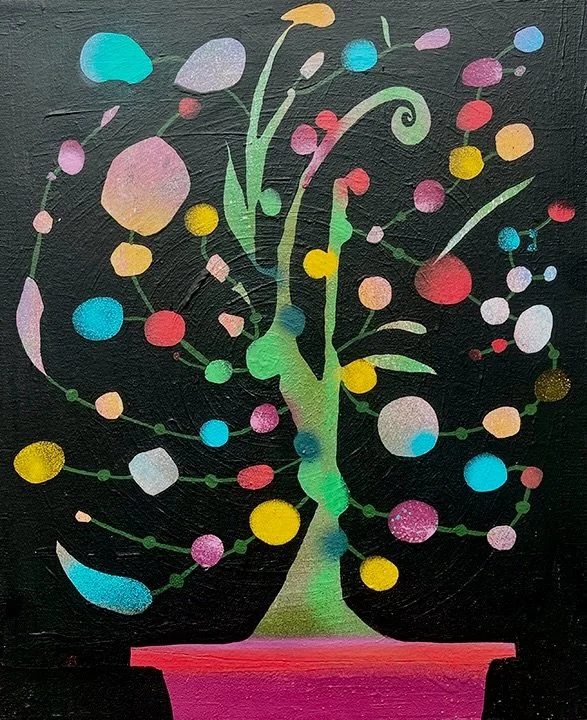 I just finished this series of paintings and now need to show them in real life (help)
Each 18x24&rdquo; on canvas. 
Spray paint and acrylic paints. 
2025 

nickzaremba.com