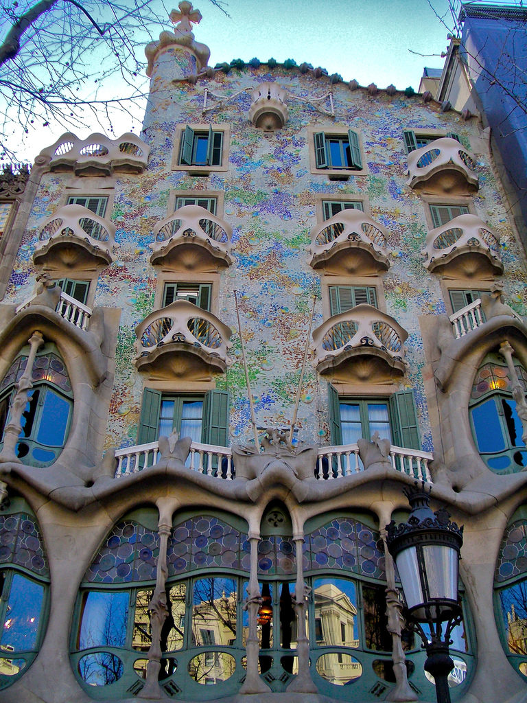 Casa Batlló, Barcelona Spain. Renovated by Gaudí in 1904-1906.