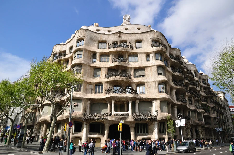 Casa Milà, Barcelona Spain. Built between 1906 and 1912 as a personal home for the Milà family.