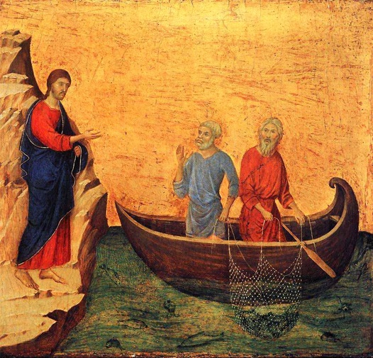 di Buoninsegna, Duccio . The Calling of the Apostles Peter and Andrew . 1308-1311. Tempura on panel. National Gallery of Art, Washington, D.C.