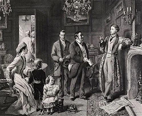 Frith, William Powell. The Road to Ruin: Arrest. 1878.