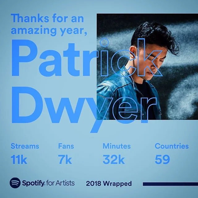 Thanks a million to everyone who showed my music some love this past year. 🙏🏽 The thought of even ONE person listening in a different country is such a crazy concept to me. Thanks @spotify and here&rsquo;s to new music and keeping the streams rolli