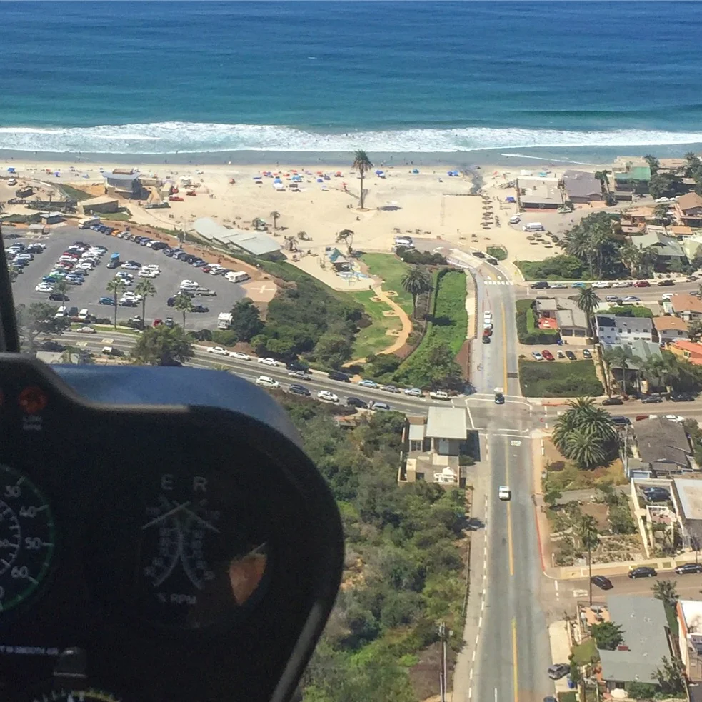 Helicopter Tour San Diego County - Moonlight Beach
