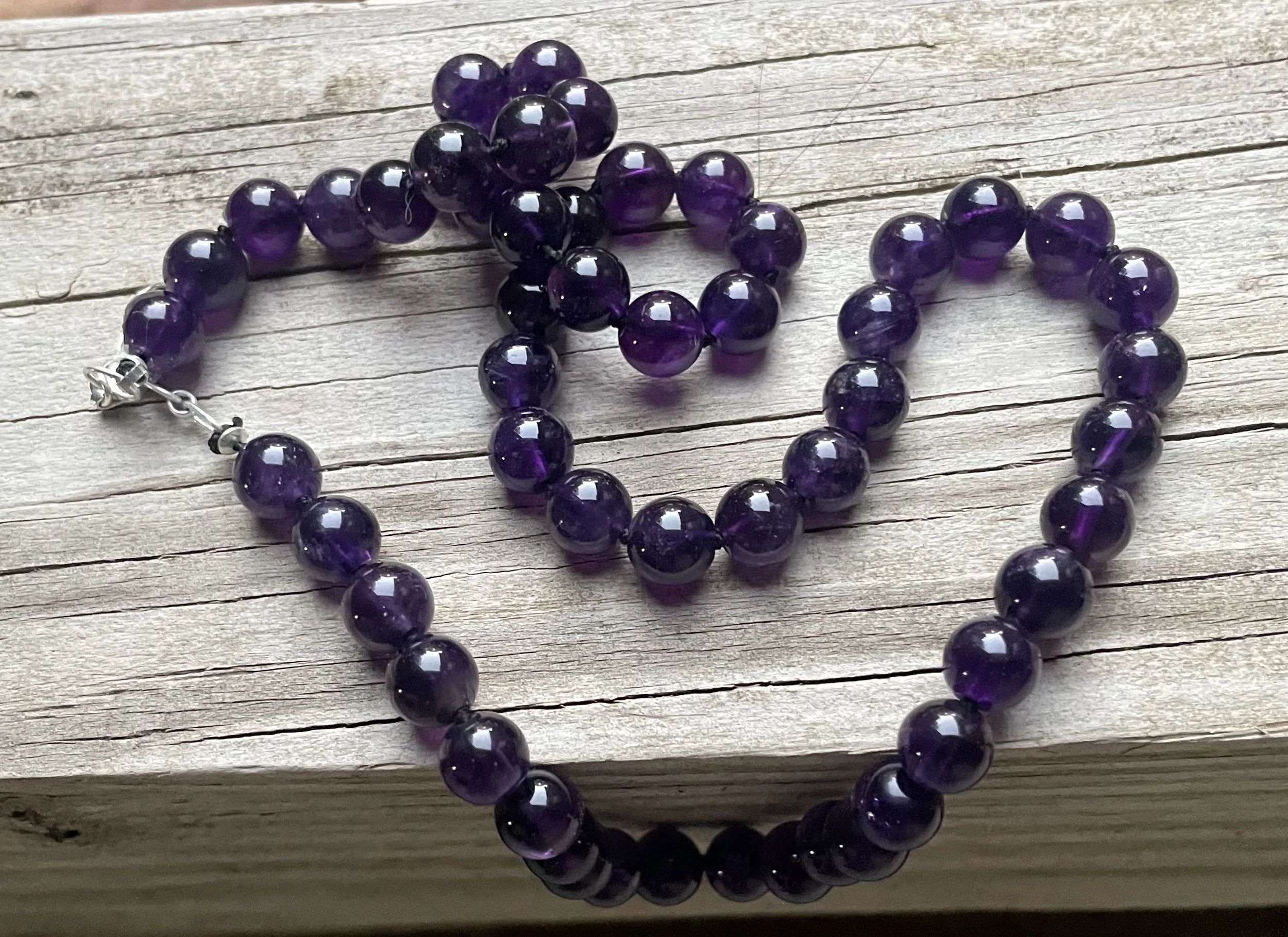 Royal Amethyst Hand-knotted Beaded Necklace