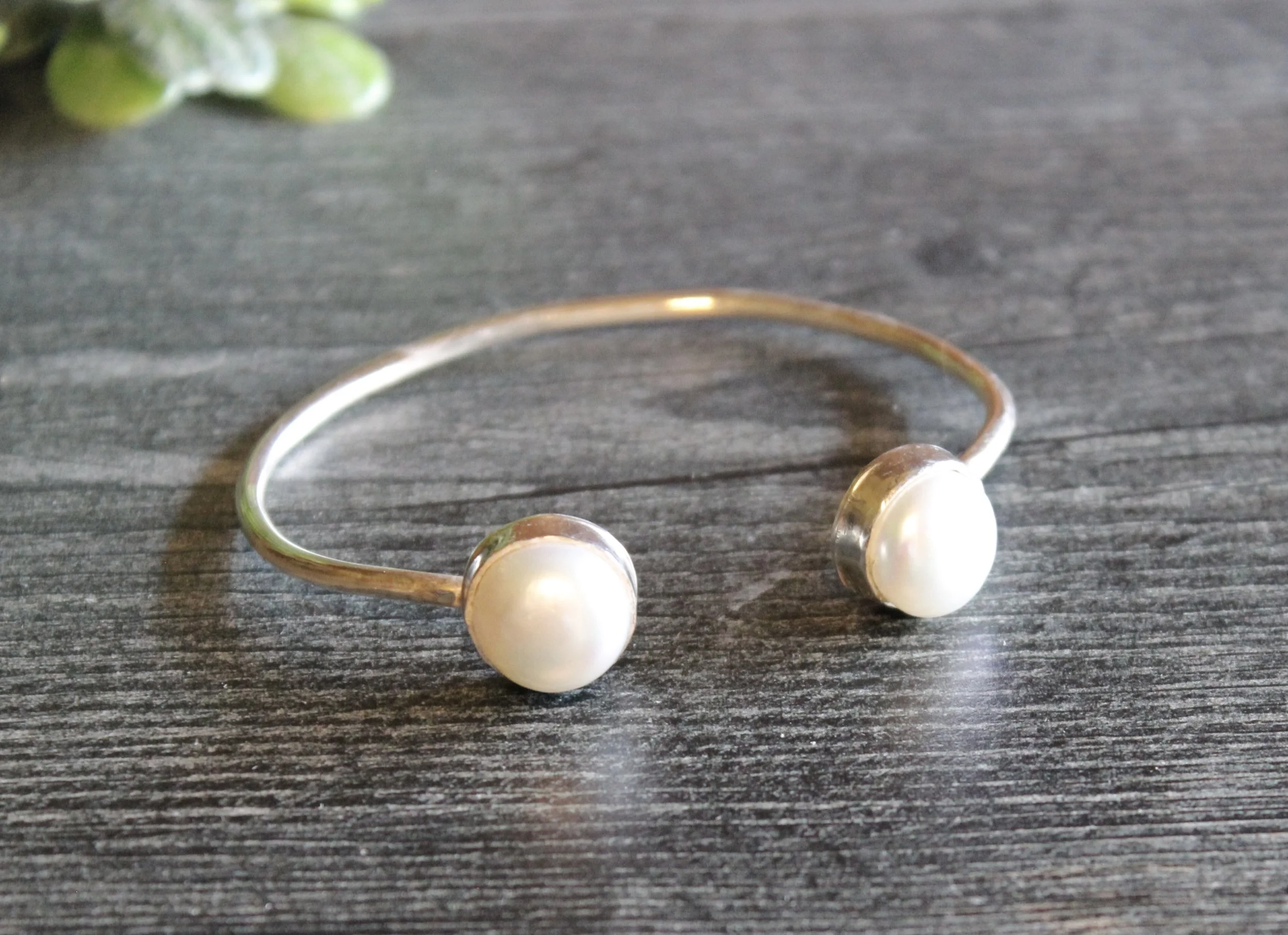 Mabe Pearl Double Cuff Bracelet