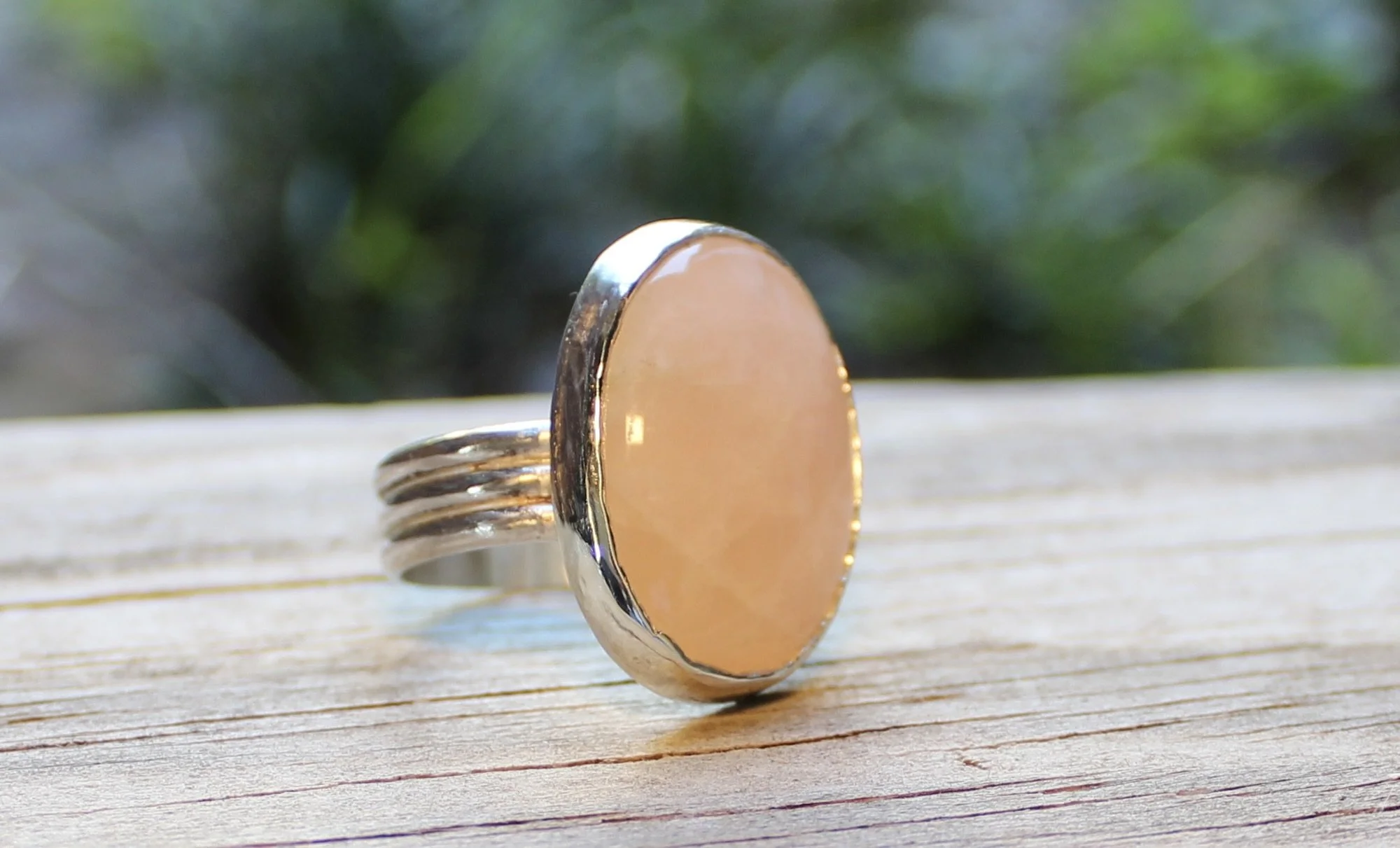 Rose Quartz Statement Ring