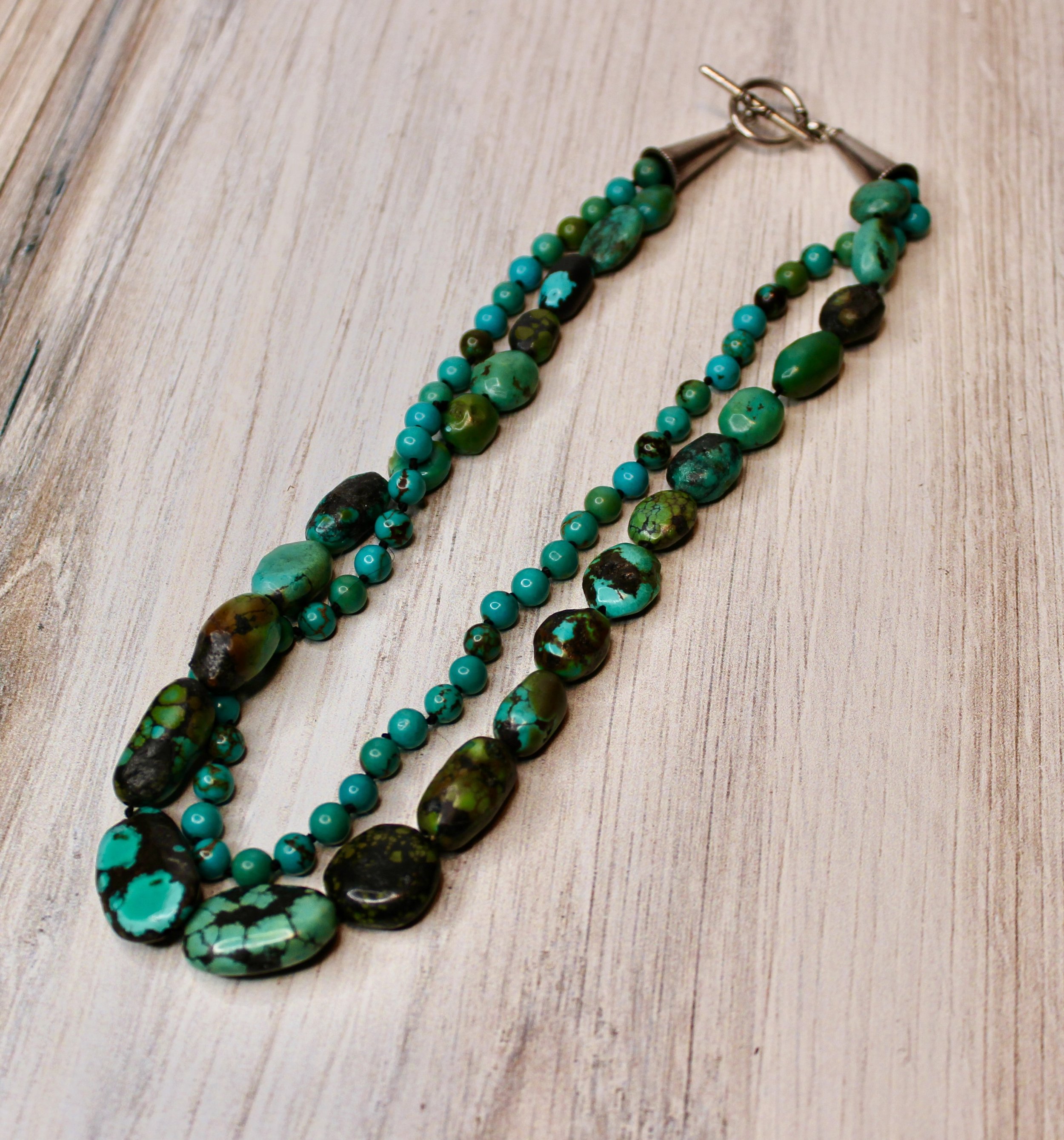Double Strand Turquoise Beaded Necklace
