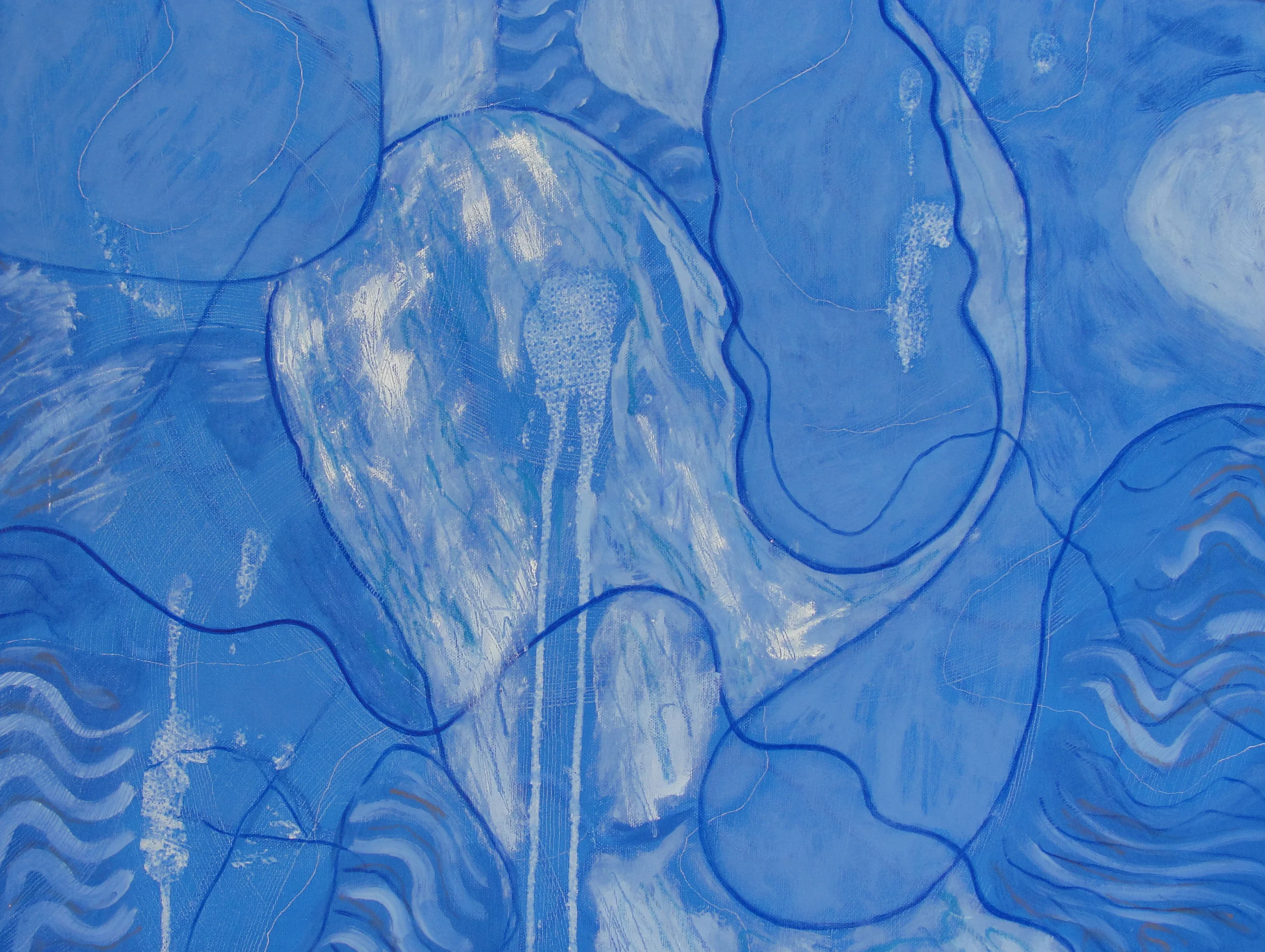 Blue Abstract (2010), 18 x 24 in, oil on canvas