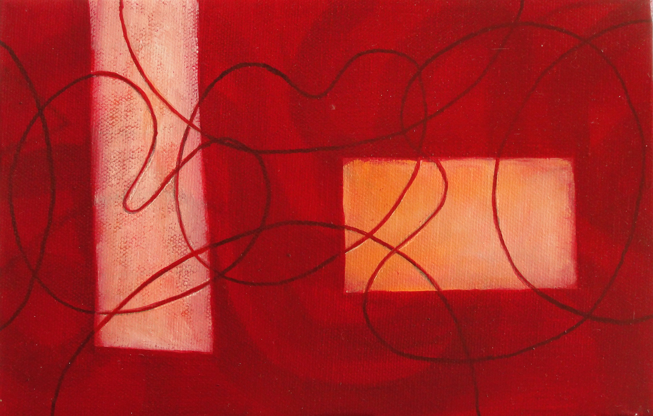   Subdivisions Times Two  (2011), 6 x 9 in, oil on canvas 