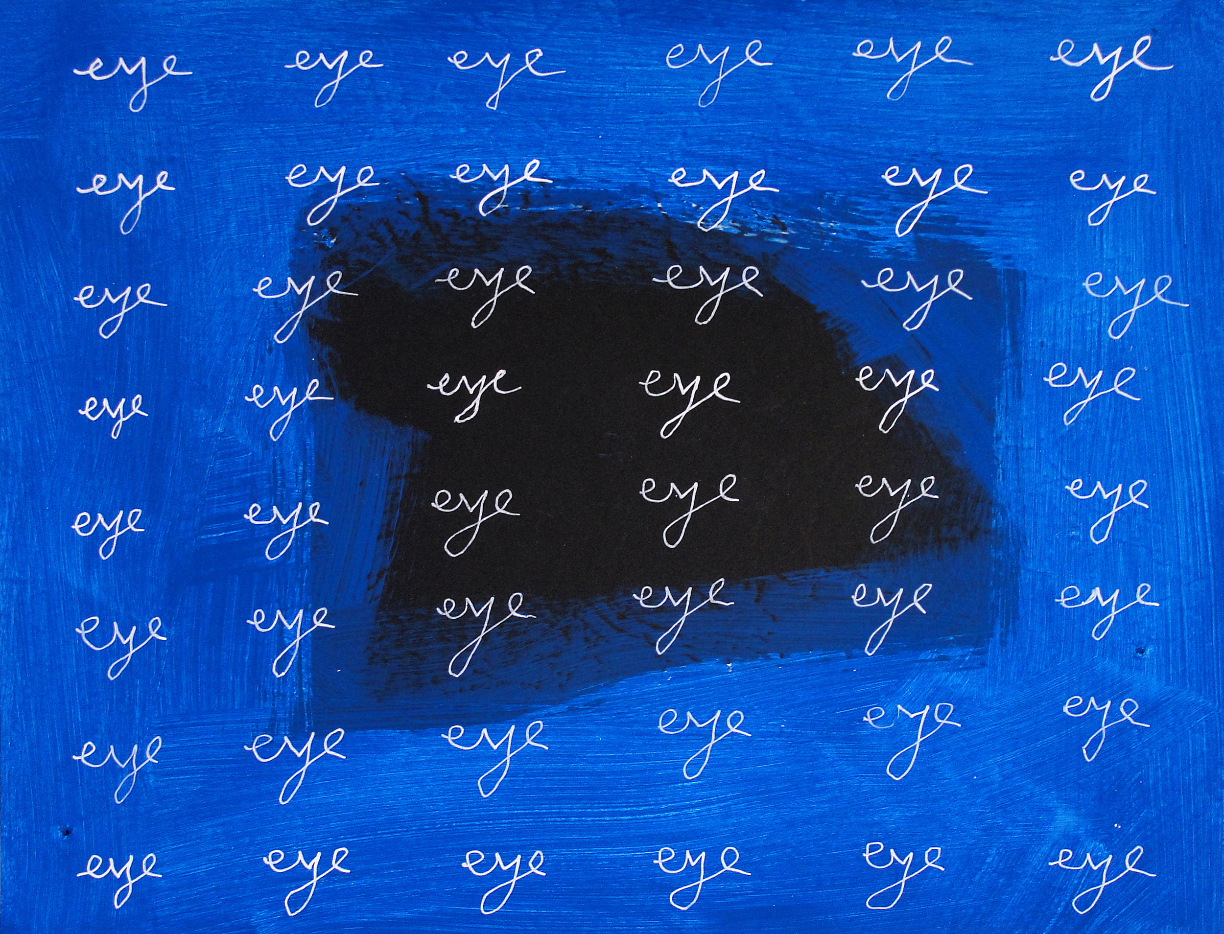   eye eye eye  (2013), 8.5 x 11 in, acrylic   