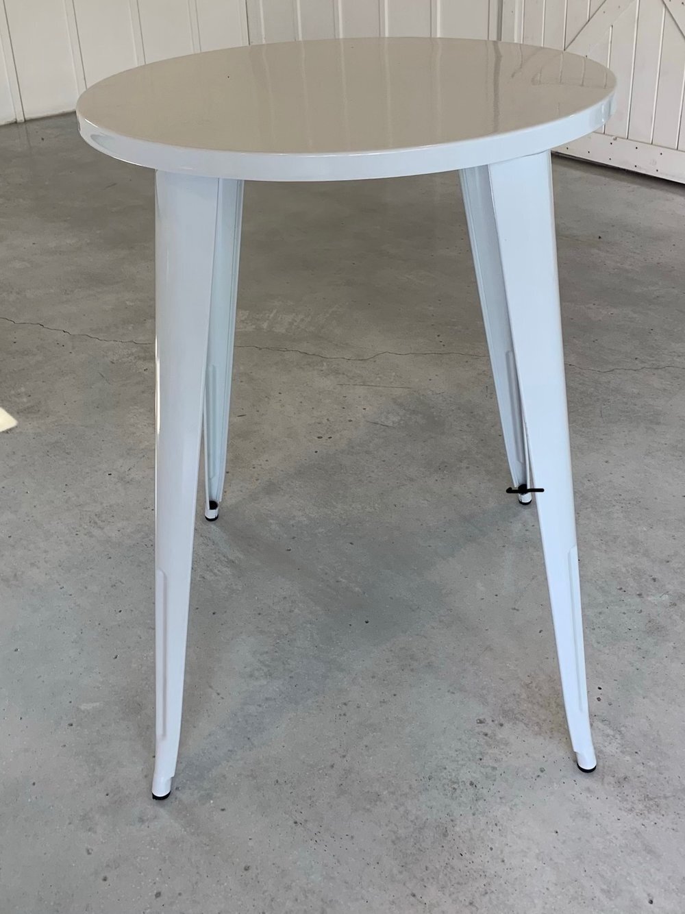 (6) White Metal Cocktail Tables