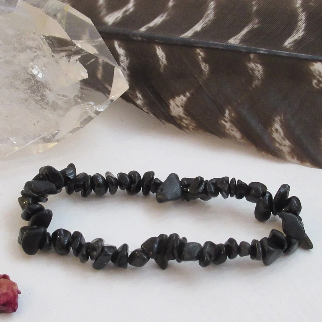 Black Obsidian Gemchip Bracelet
