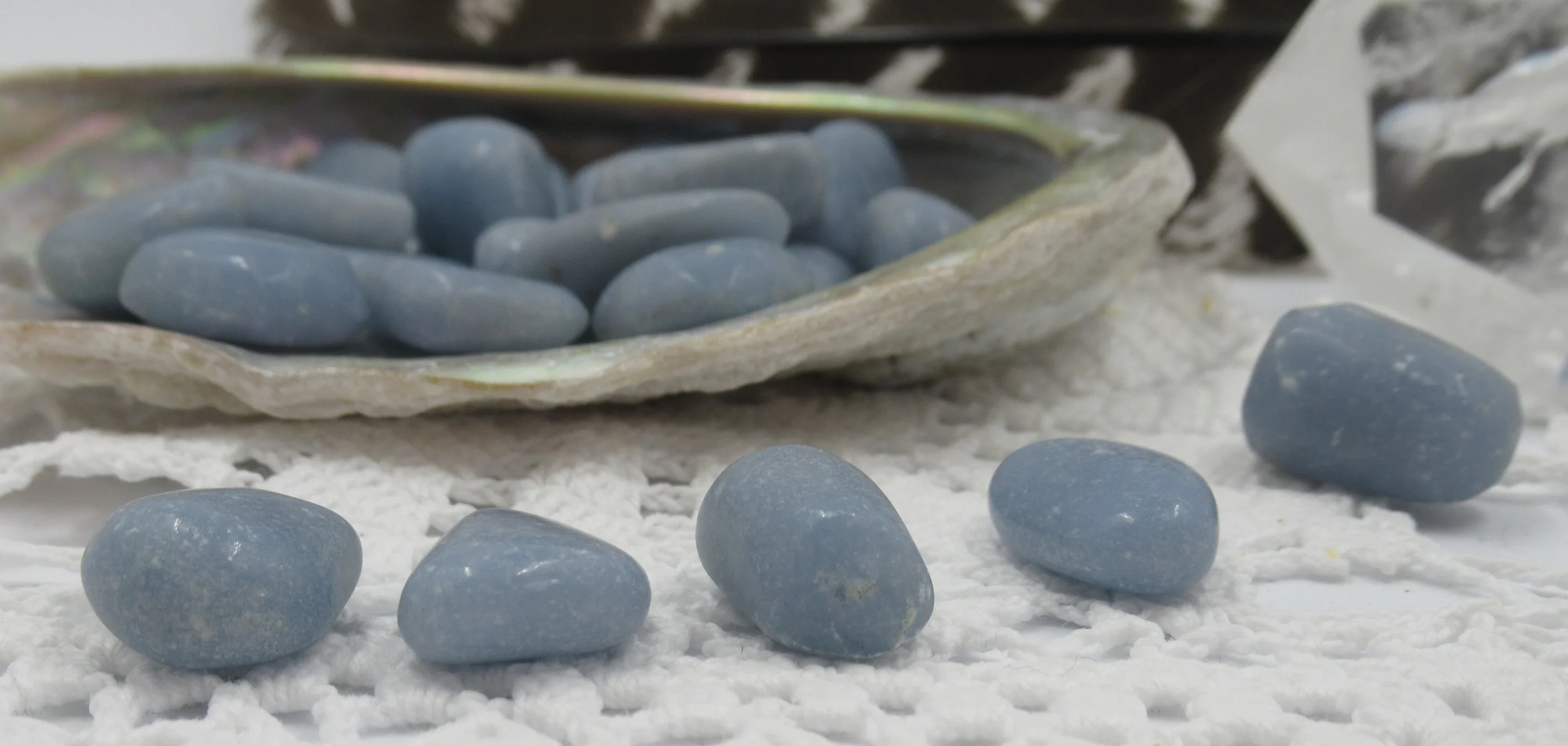 Angelite tumblestones